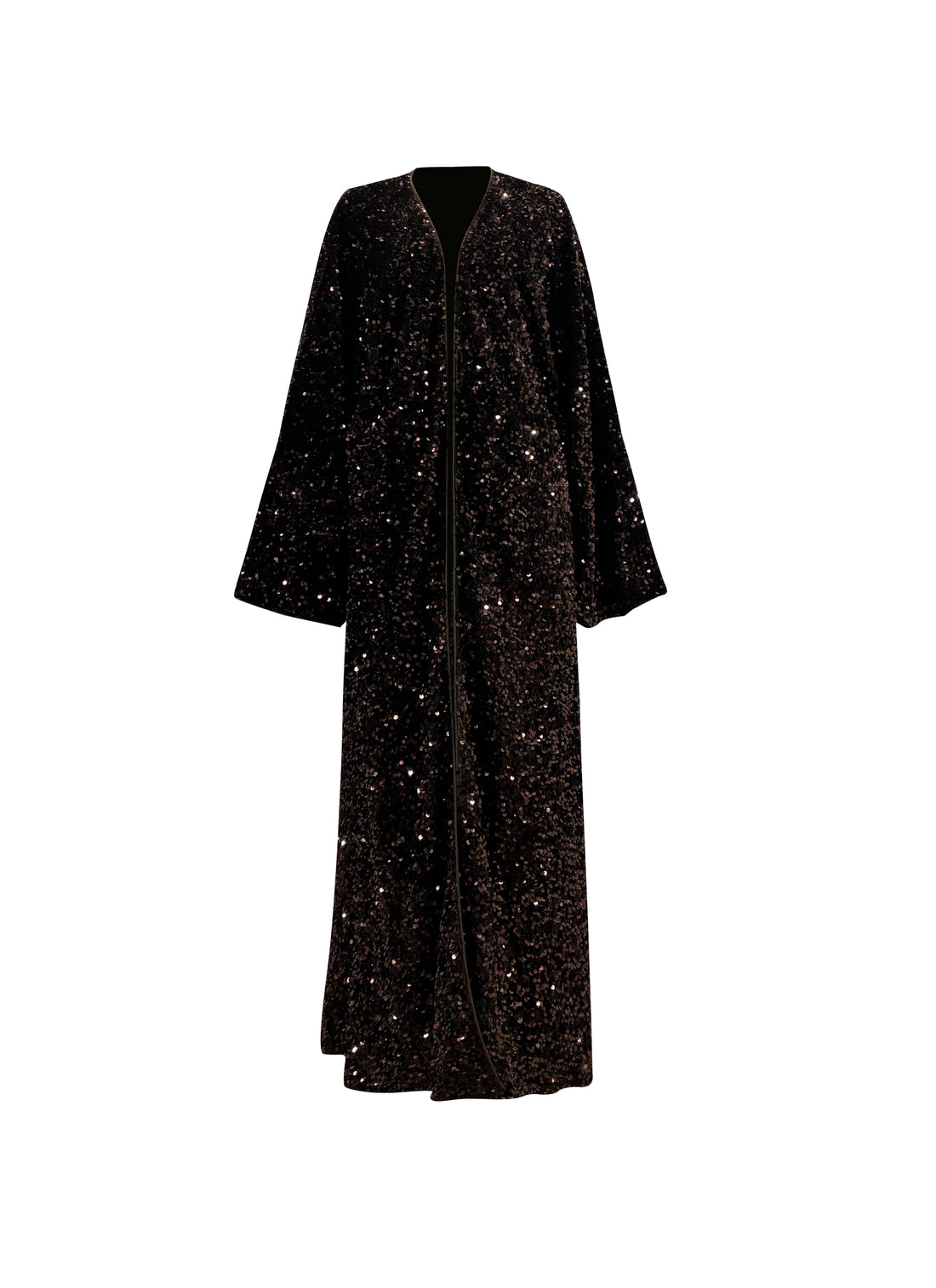 Ridaa Sequin Abaya - Roasted Chestnut