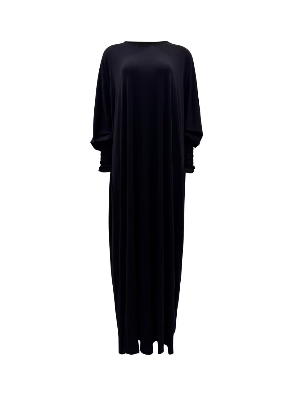 Madinah Smocked Sleeve Batwing Abaya - Black