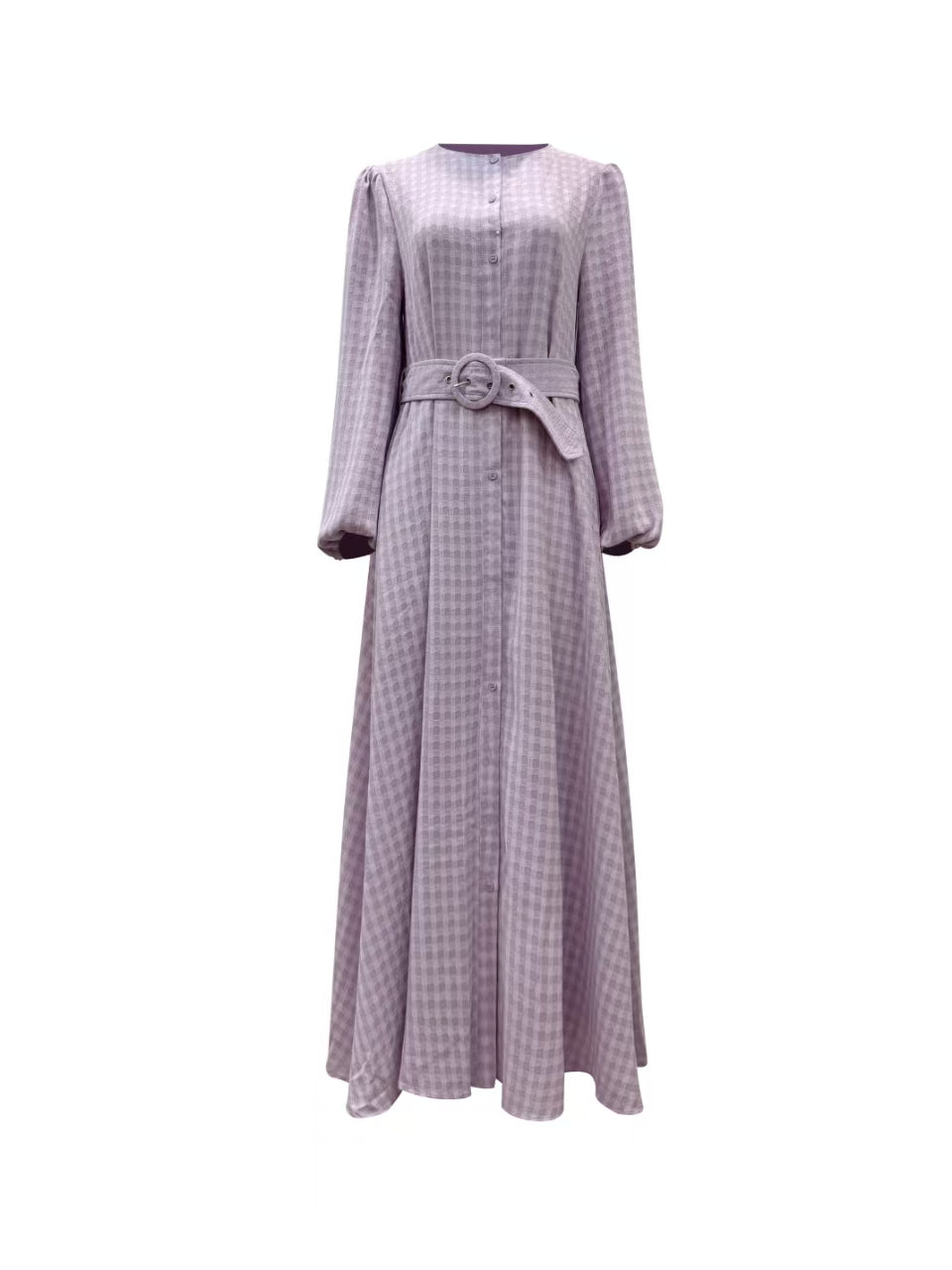 IvoryRania Textured Maxi Dress - Lilac Whisper, M / 52 / Ivory| Niswa Fashion IvoryRania Textured Maxi Dress - Lilac Whisper, M / 52 / Ivory| Niswa Fashion
