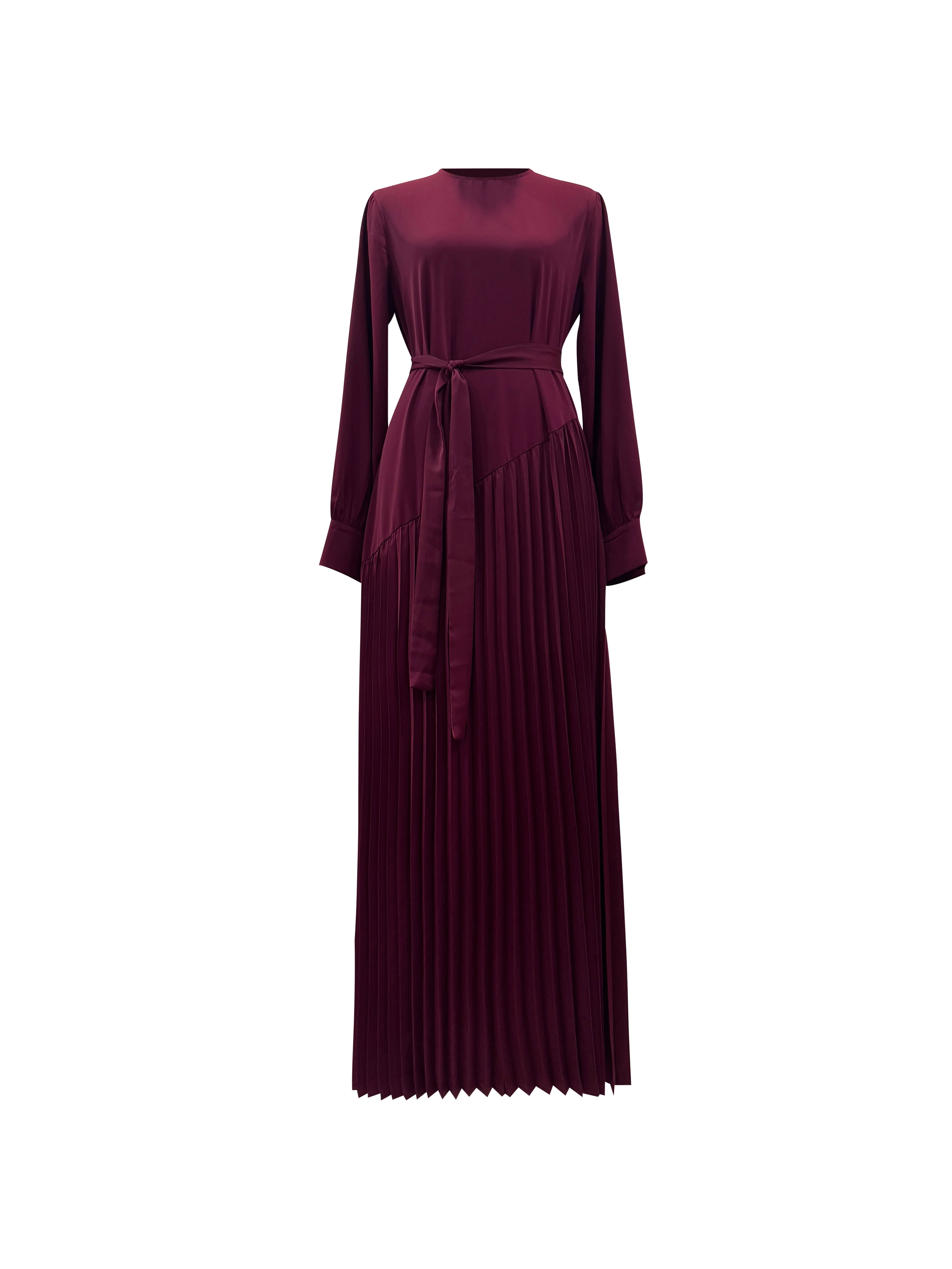 Zeenat Pleated Maxi Dress - Mulberry Rose