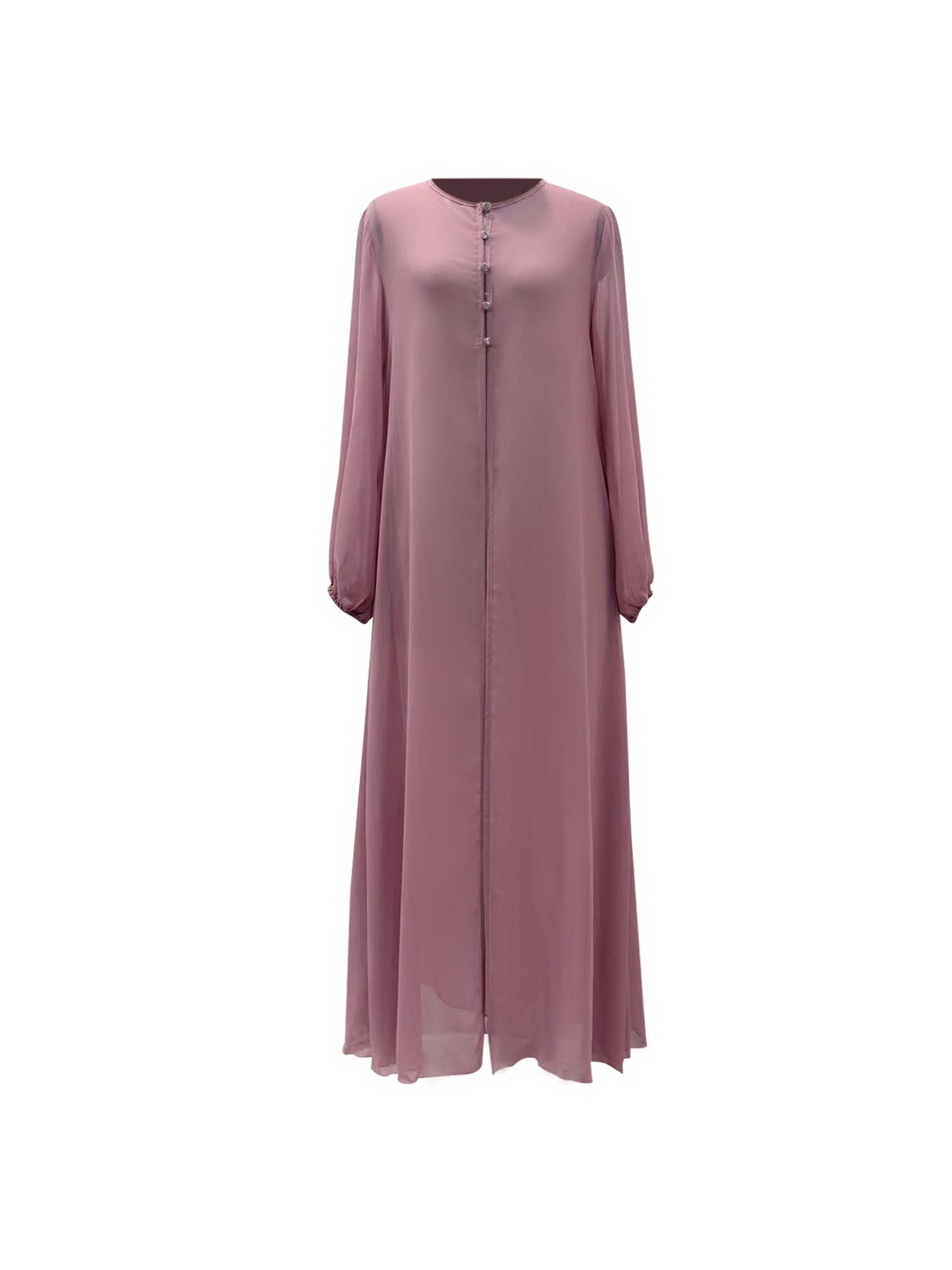 Hawa Chiffon Cardigan - Dusty Plum