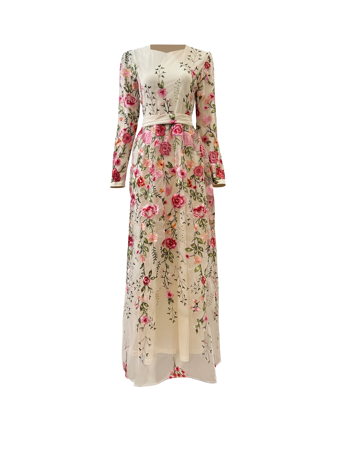 Marseille Embroidered Maxi Gown