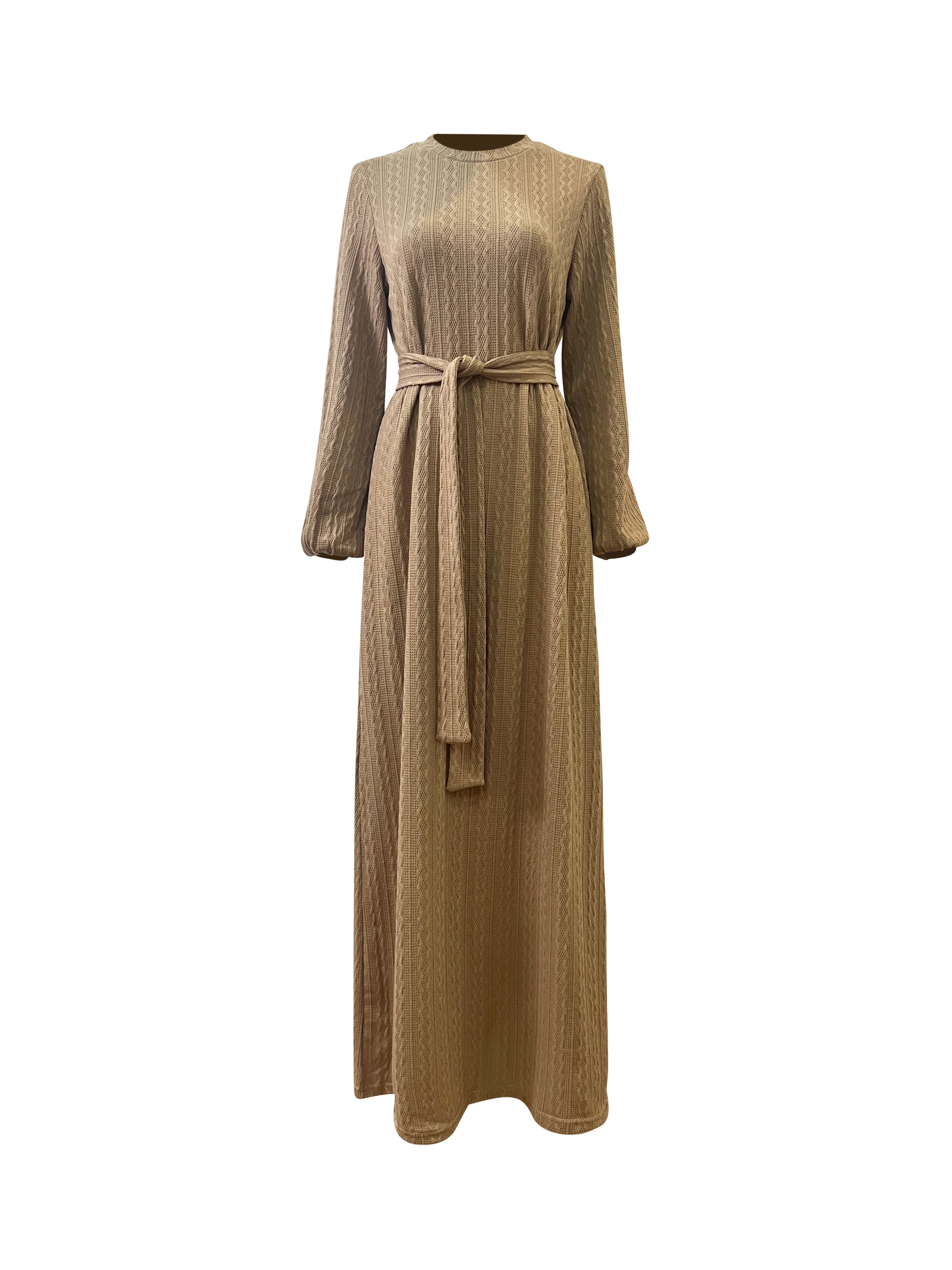 Ayesha Knit Maxi Gown - Khaki