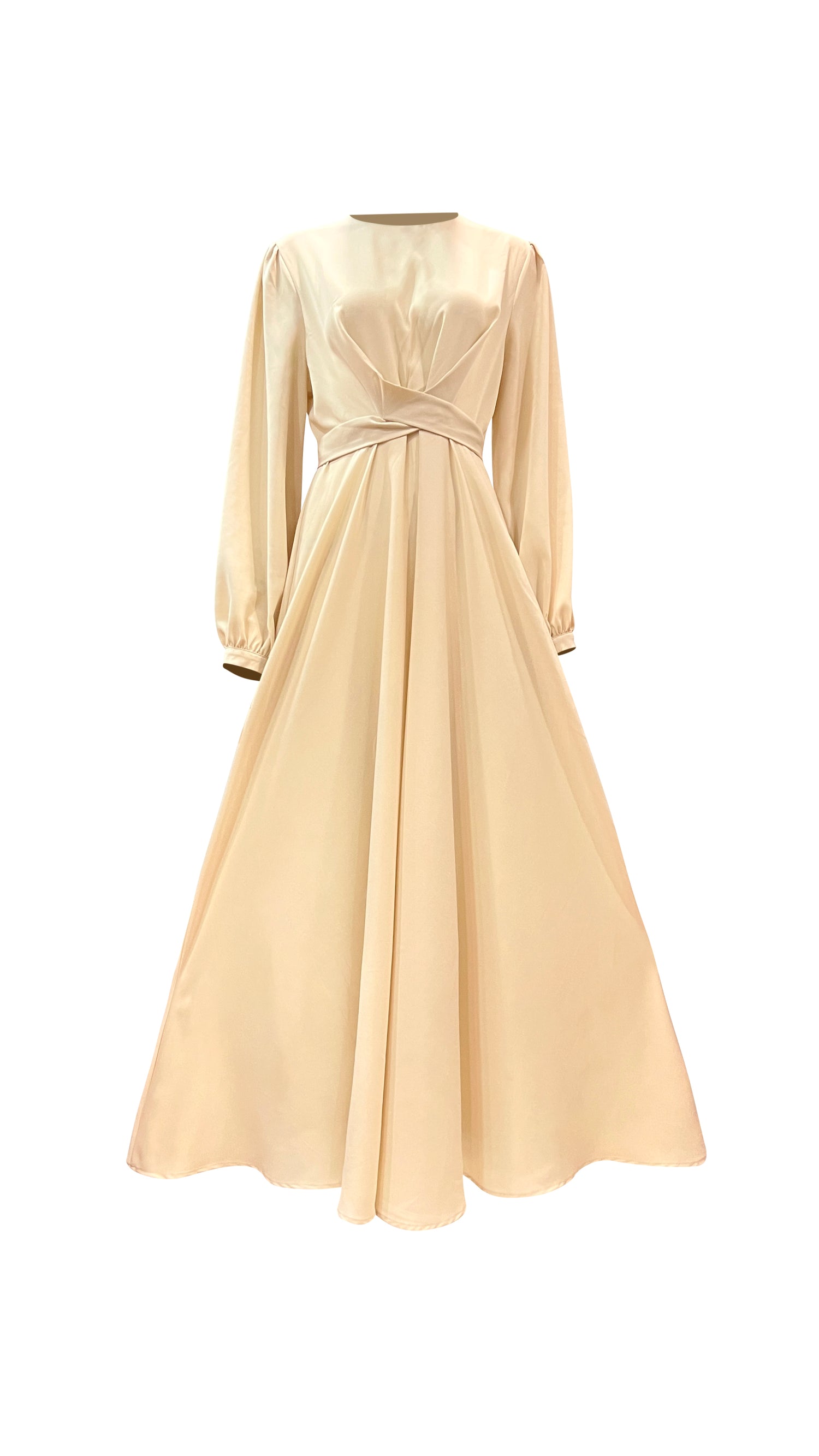 Imani Wrap Maxi Dress - Ivory Cream