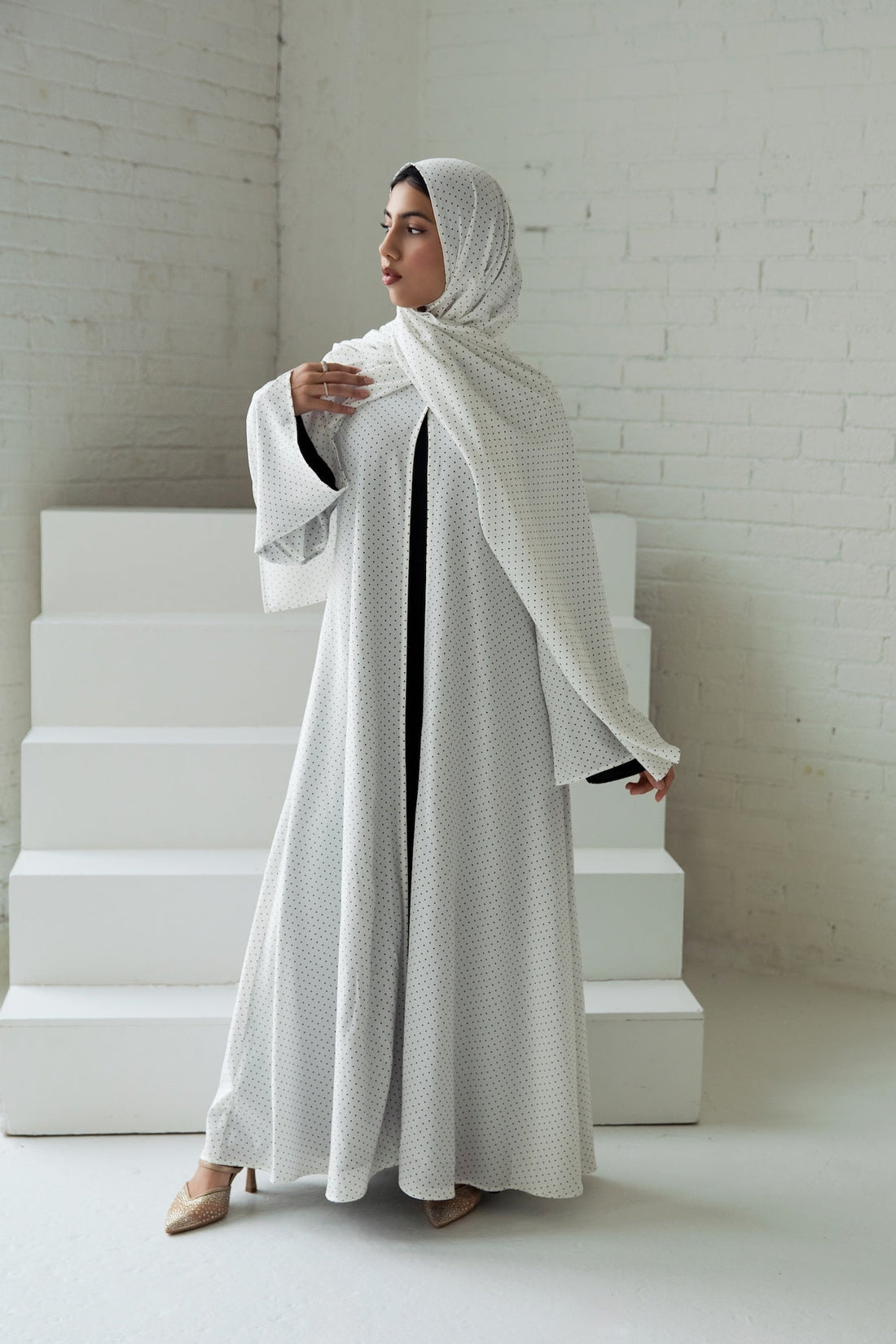 Qamar Kimono Abaya - Vanilla Bean