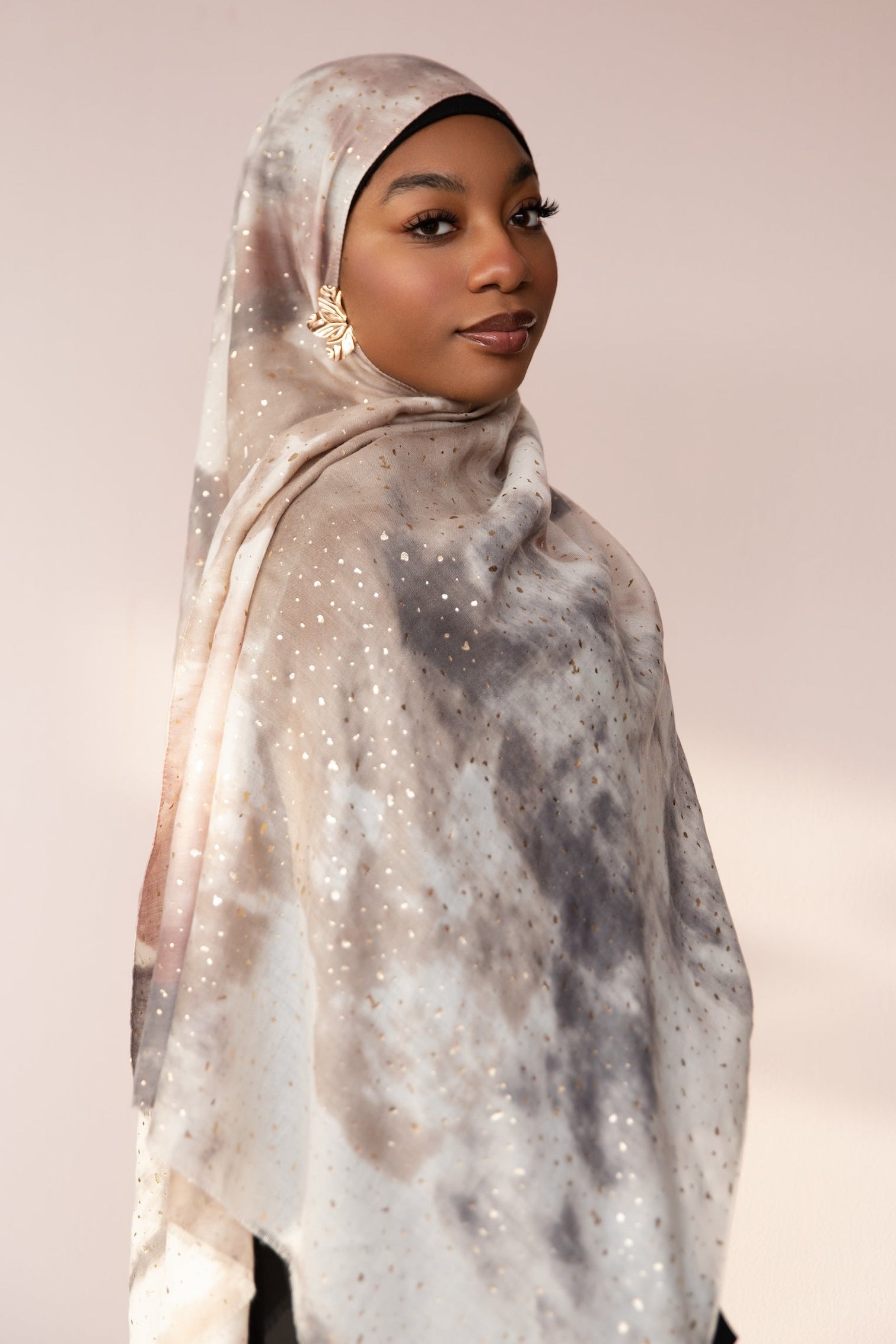 Golden Ash Stardust Printed Viscose