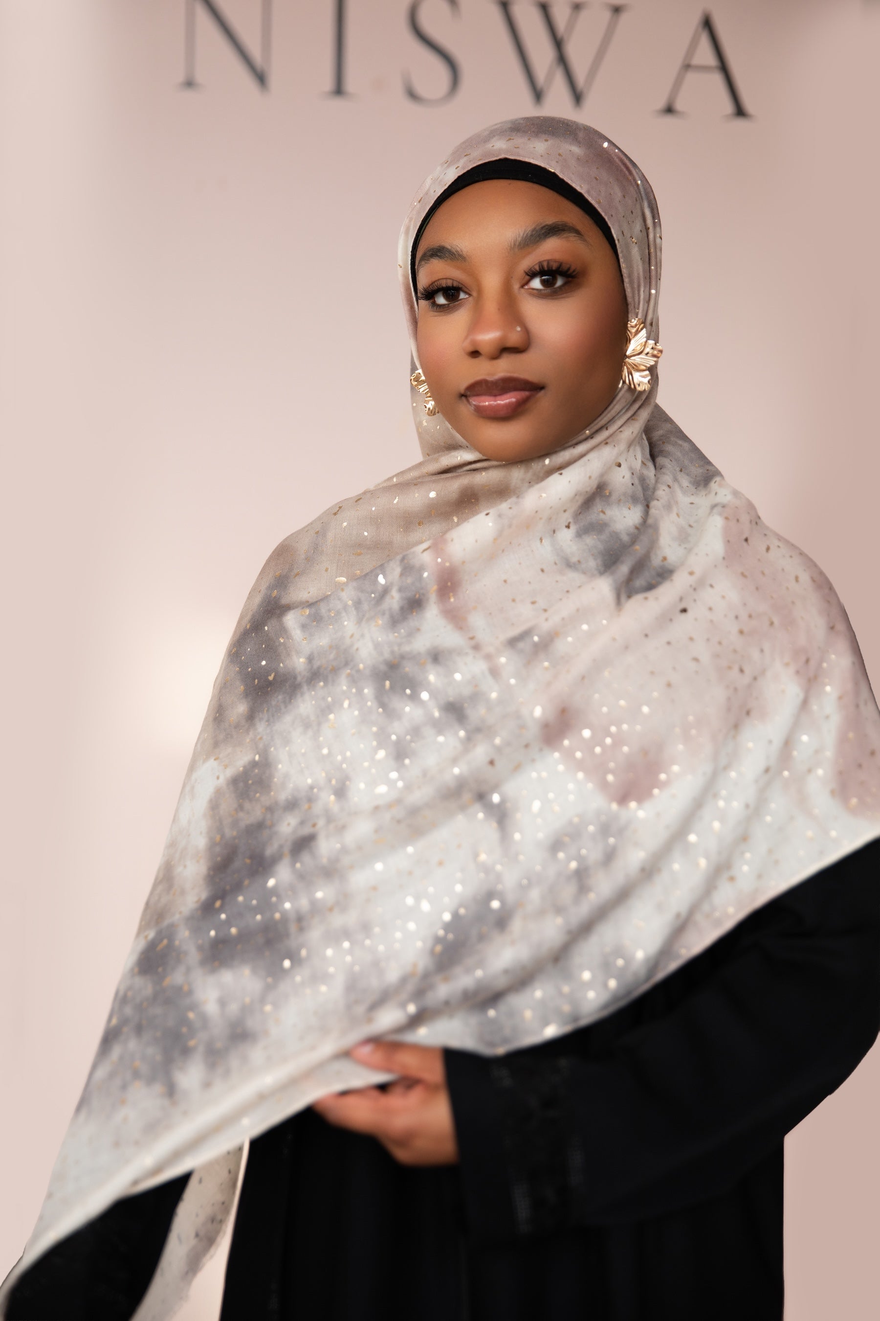 Golden Ash Stardust Printed Viscose