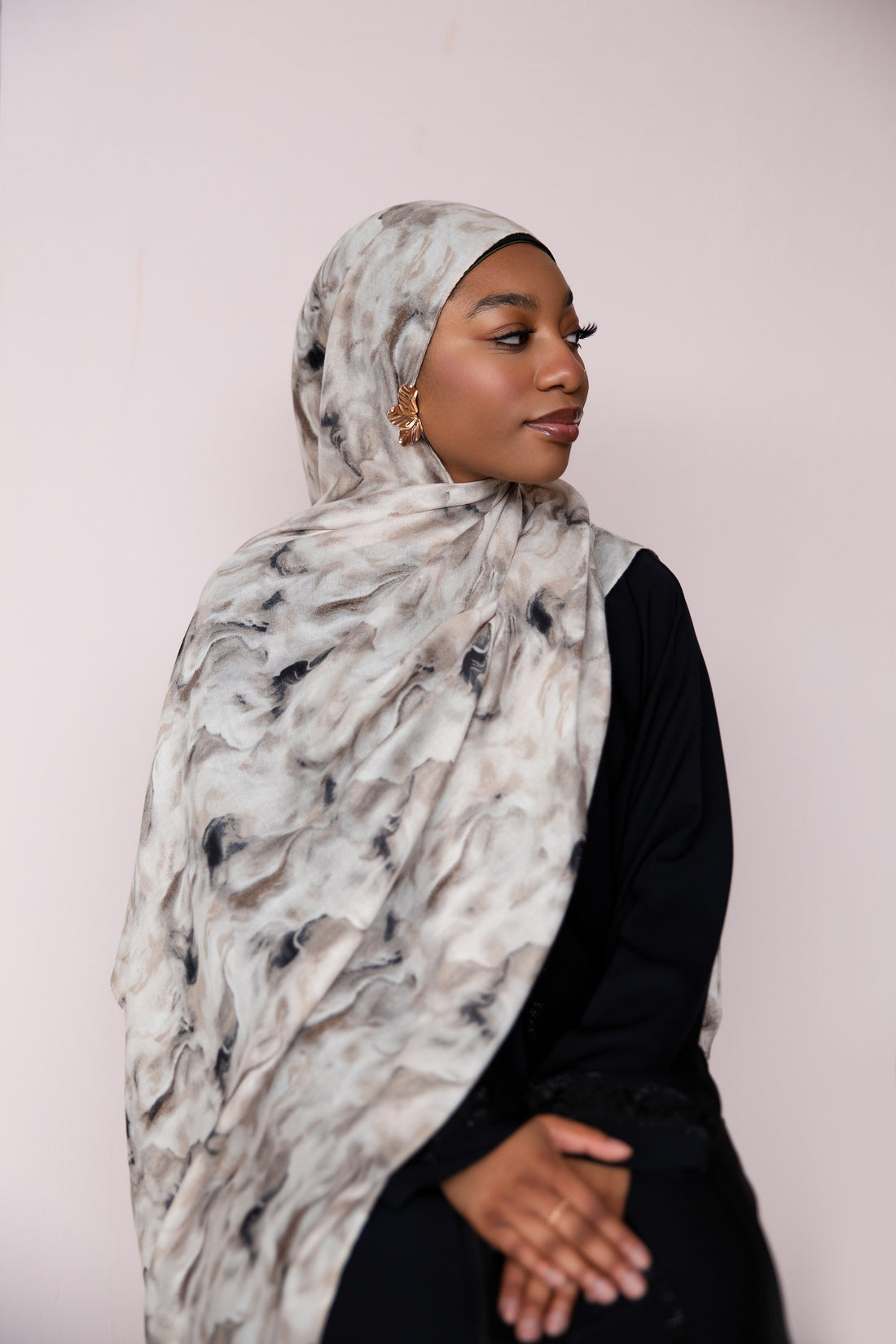 Slate Marble Printed Viscose