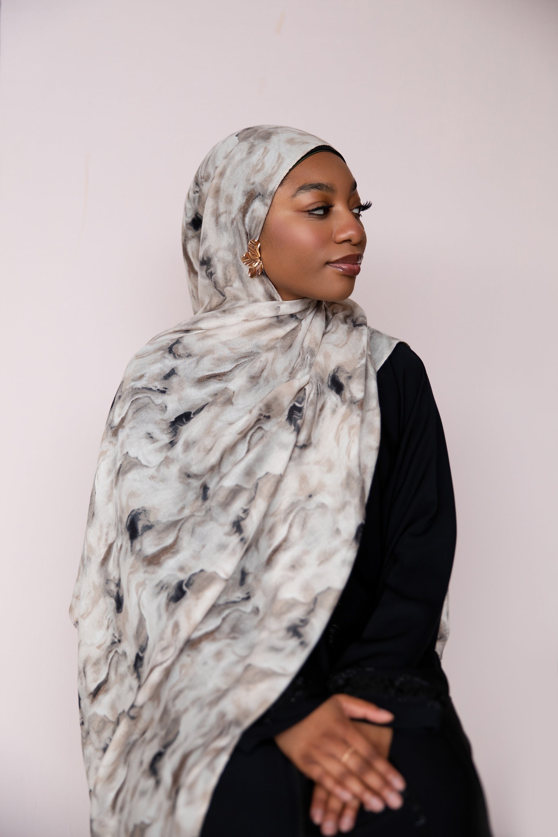 Slate Marble Printed Viscose