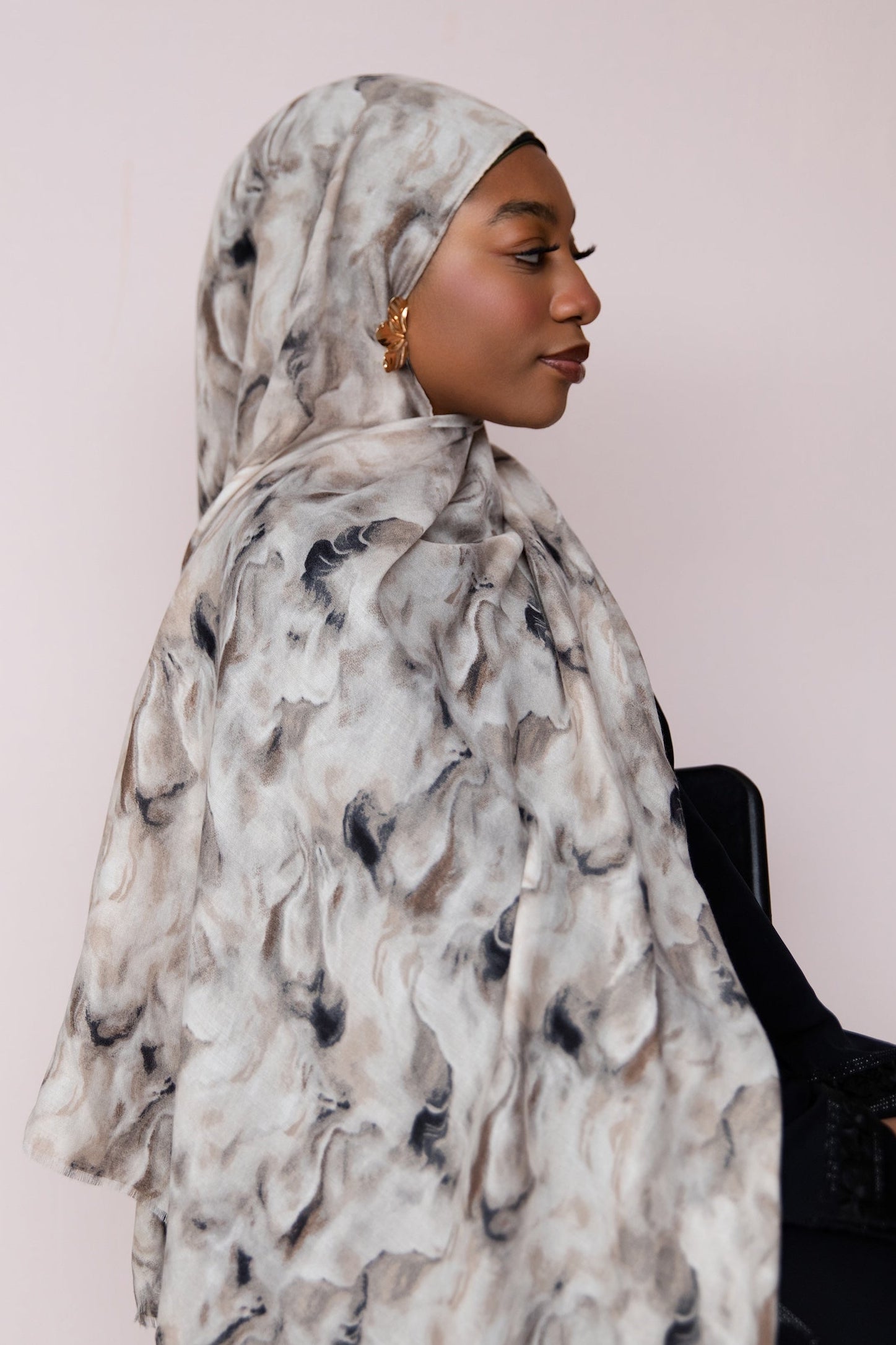 Slate Marble Printed Viscose