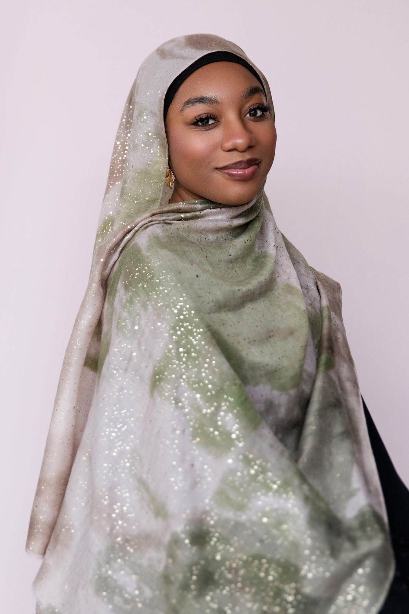 Sage Stardust Printed Viscose