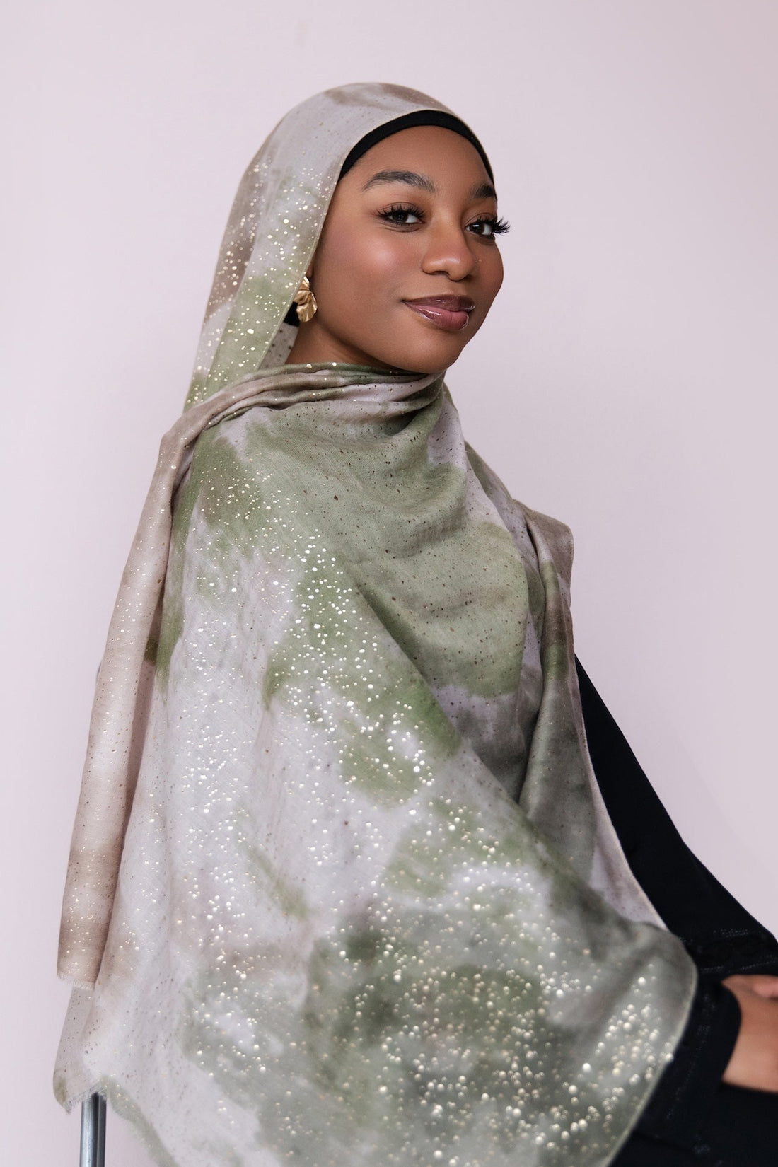 Sage Stardust Printed Viscose