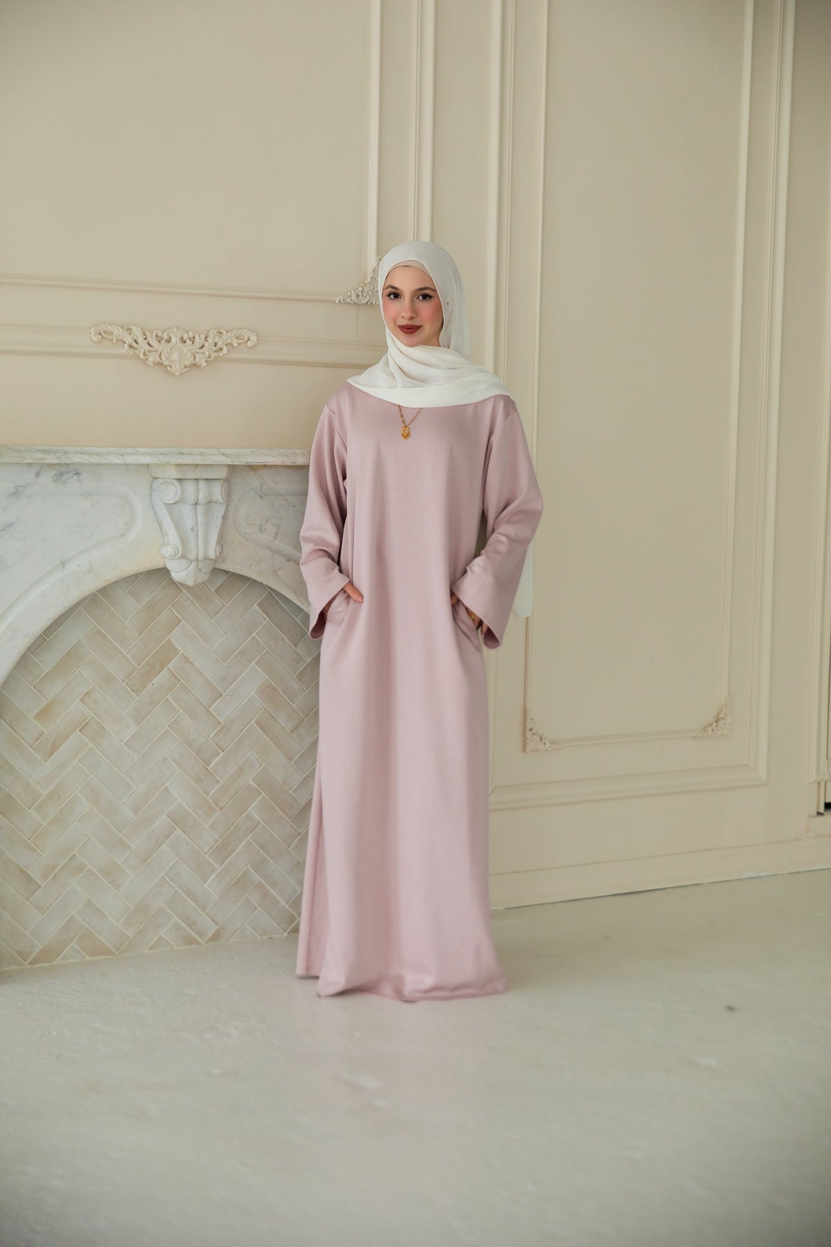 Hana Comfort Abaya - Bare Blush