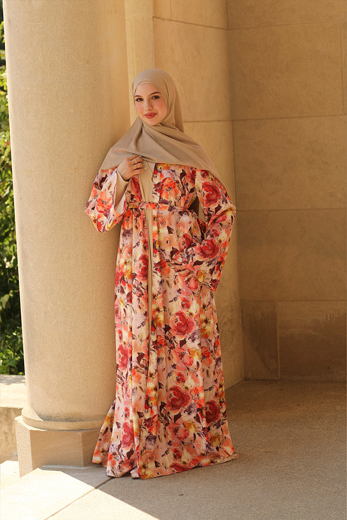 Nawar Kimono Abaya - Fall Sunset
