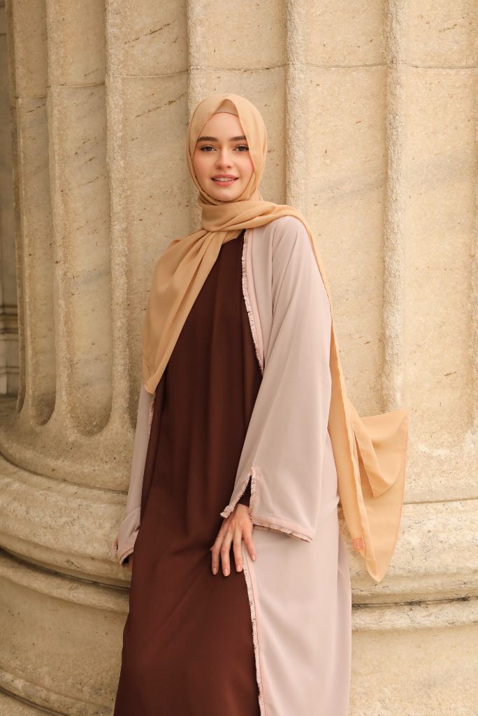 Alwan Reversible Kimono Abaya - Rosewood Blush (Copy)
