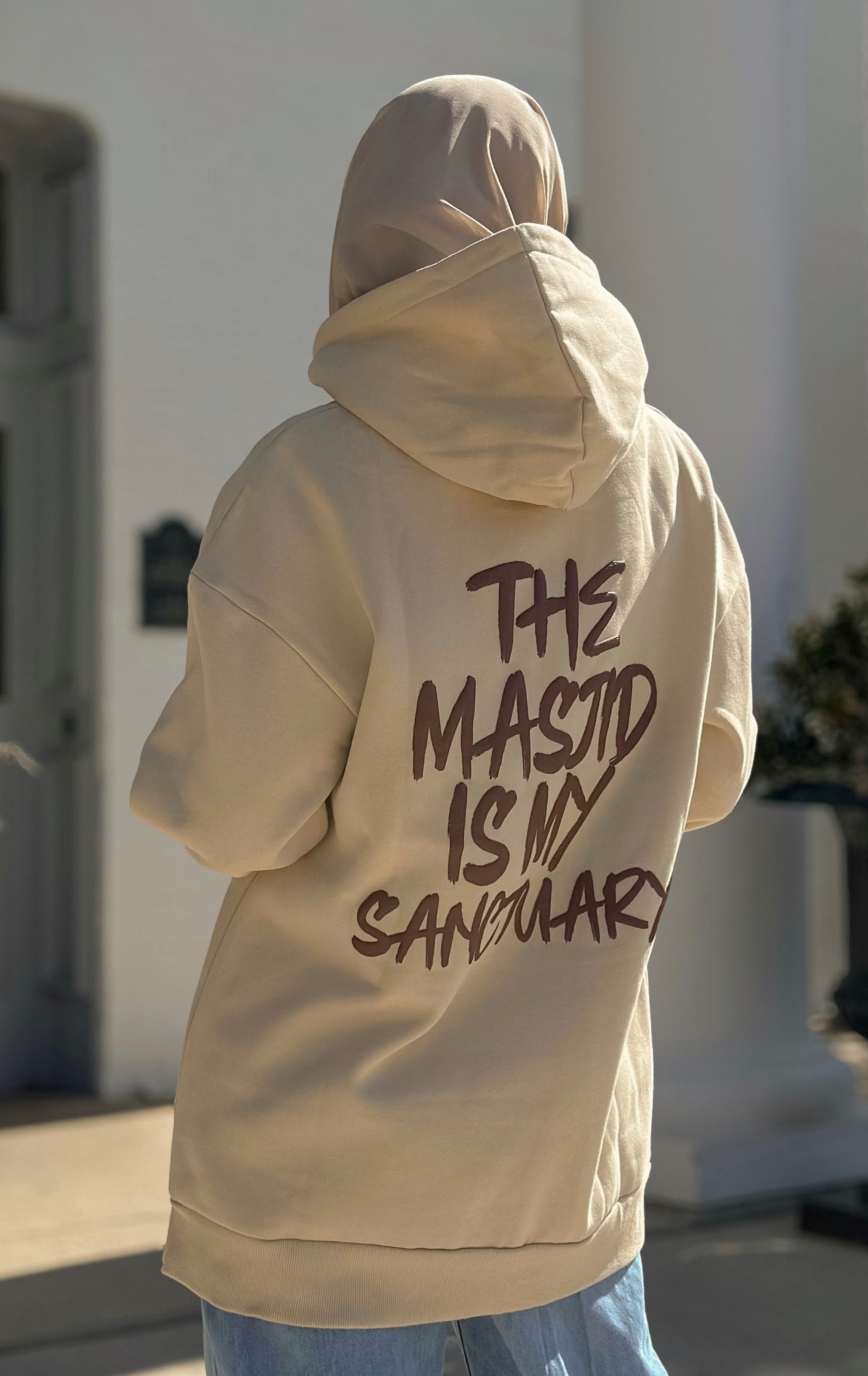 The Masjid Is My Sanctuary Hoodie - Classic Tan
