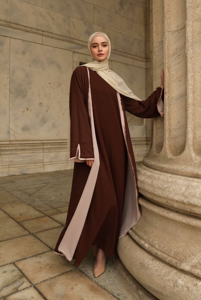 Alwan Reversible Kimono Abaya - Rosewood Blush (Copy)