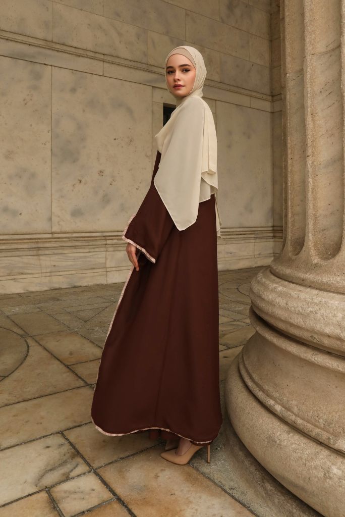 Alwan Reversible Kimono Abaya - Rosewood Blush (Copy)