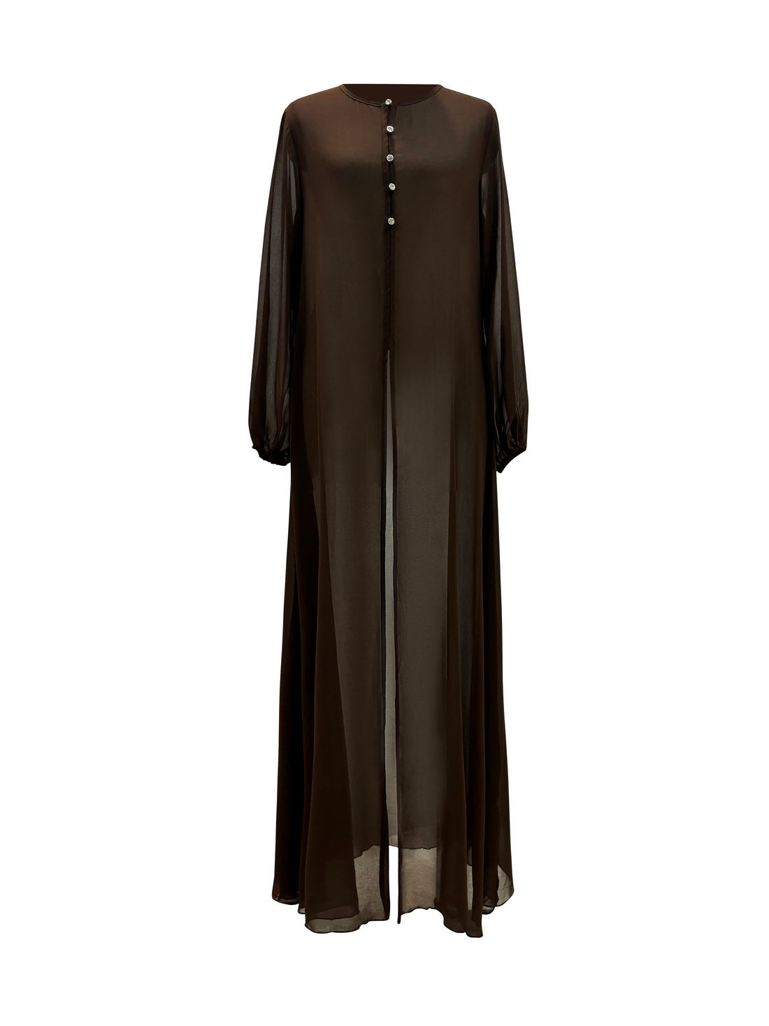 Hawa Chiffon Cardigan - Cocoa