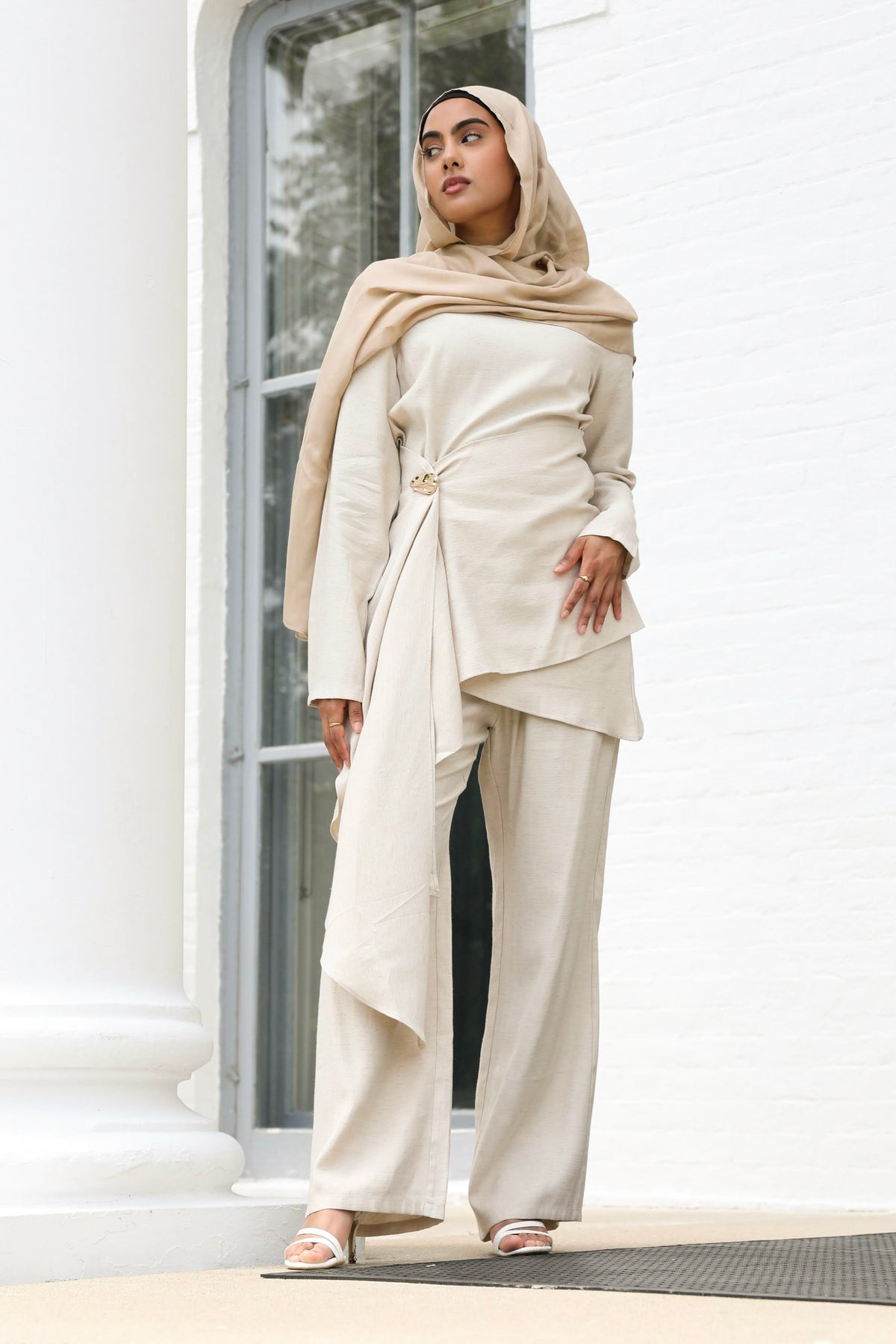 Aurelia Linen Two Piece Set - Wheat