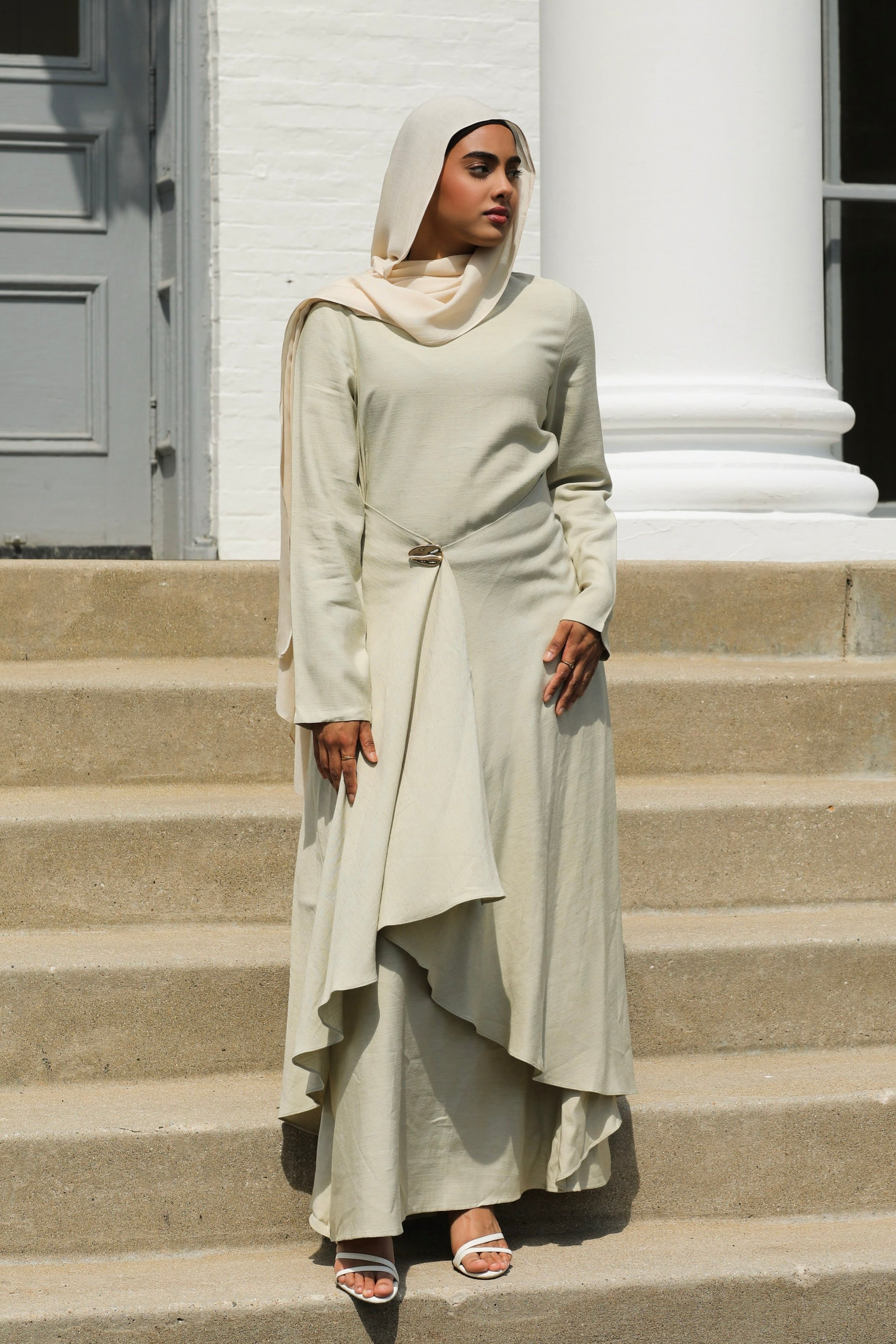 Aurelia Linen Convertible Dress - Sage