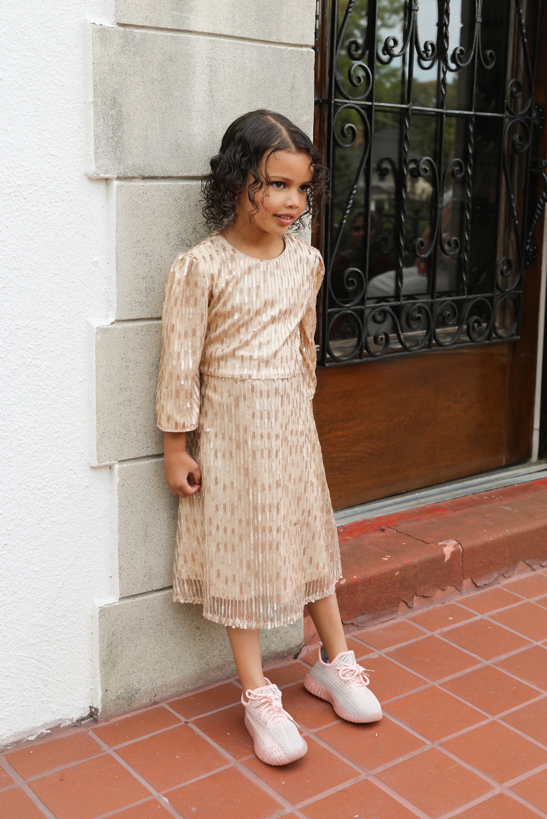 Mini Fairy Dust Sequin Dress - Golden Cascades