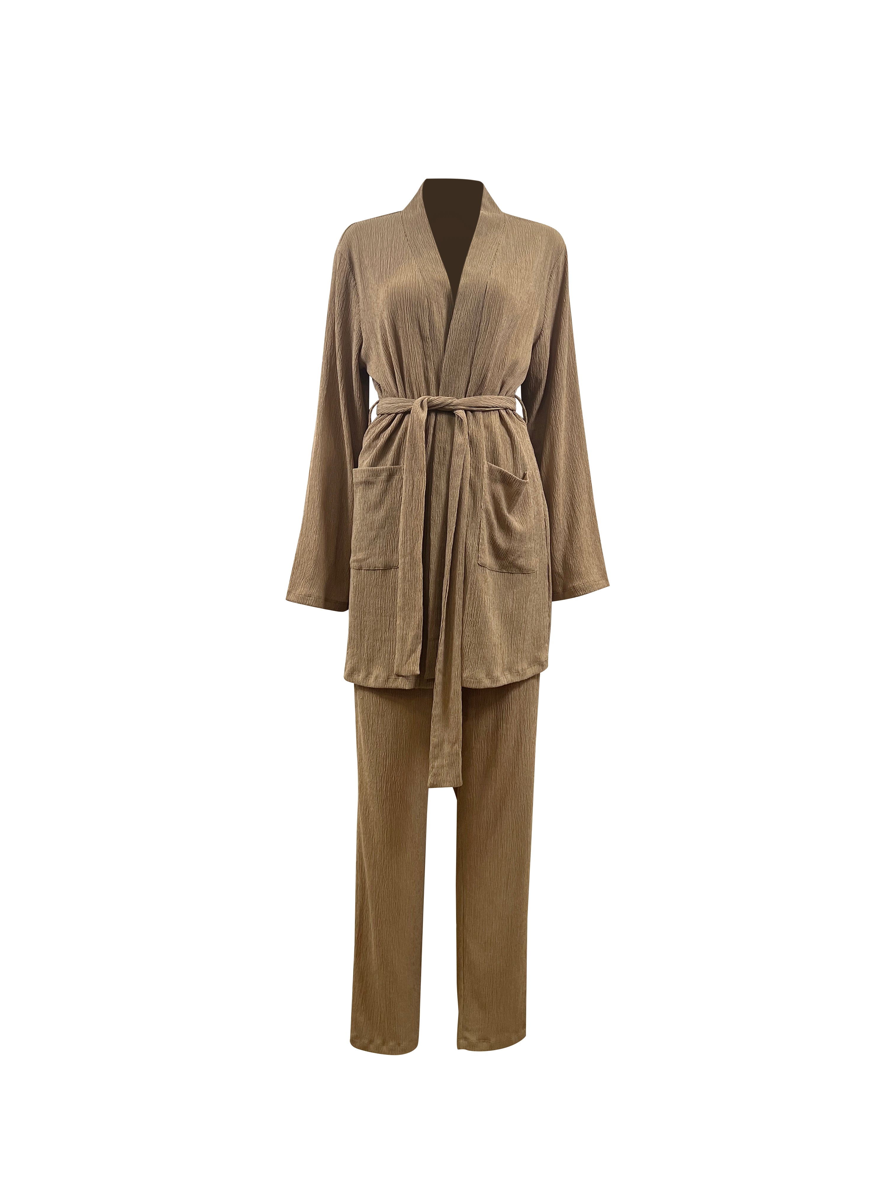 Marwa Two Piece Matching Set - Khaki