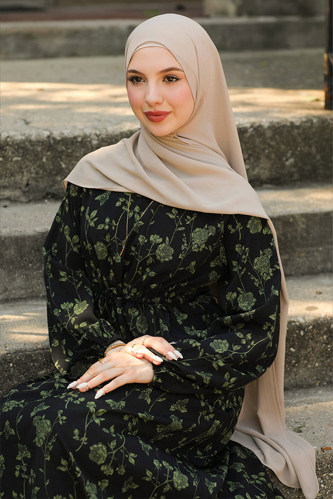 Samar Floral Dress - Midnight Garden