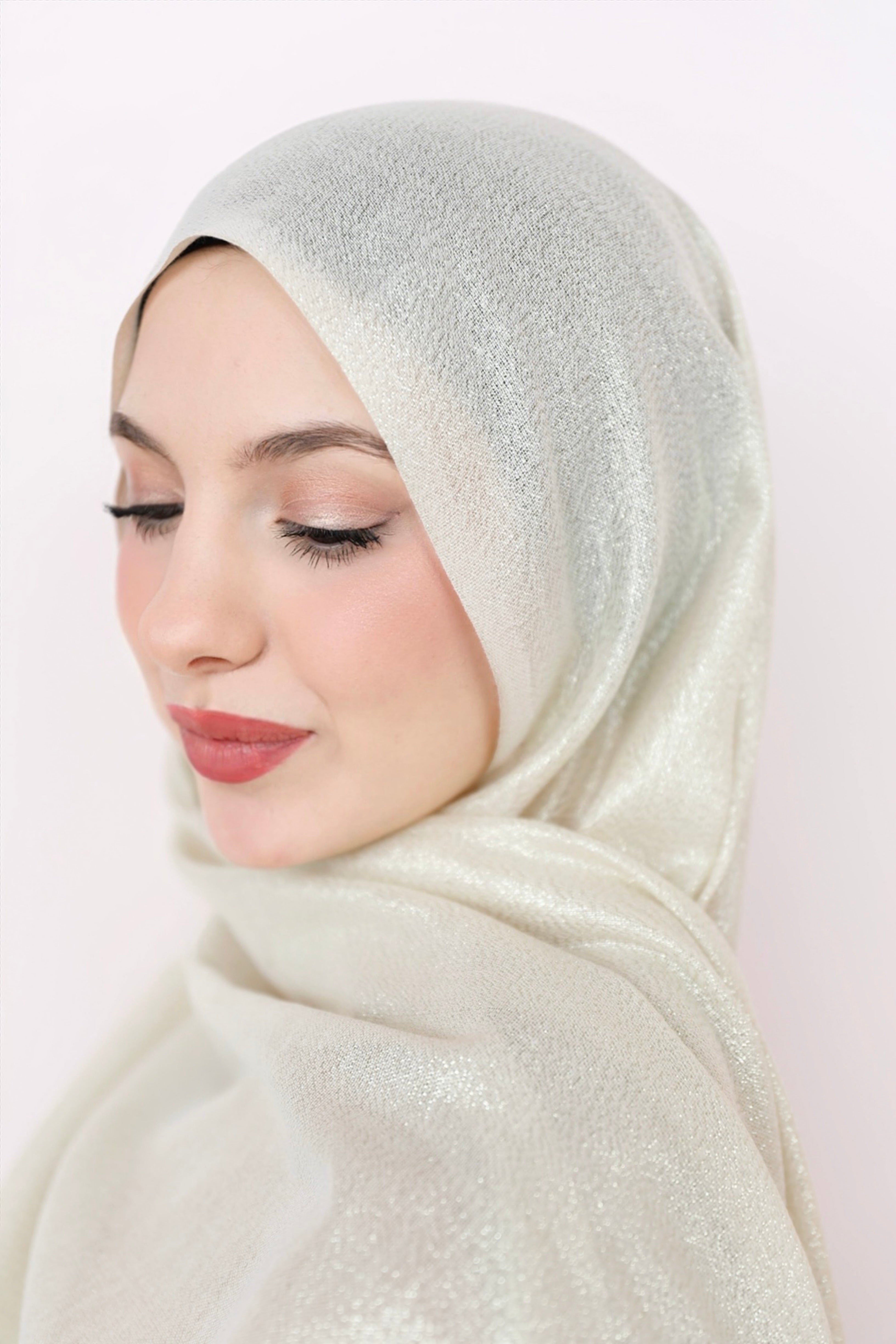 Moonlit Snow - Metallic Viscose