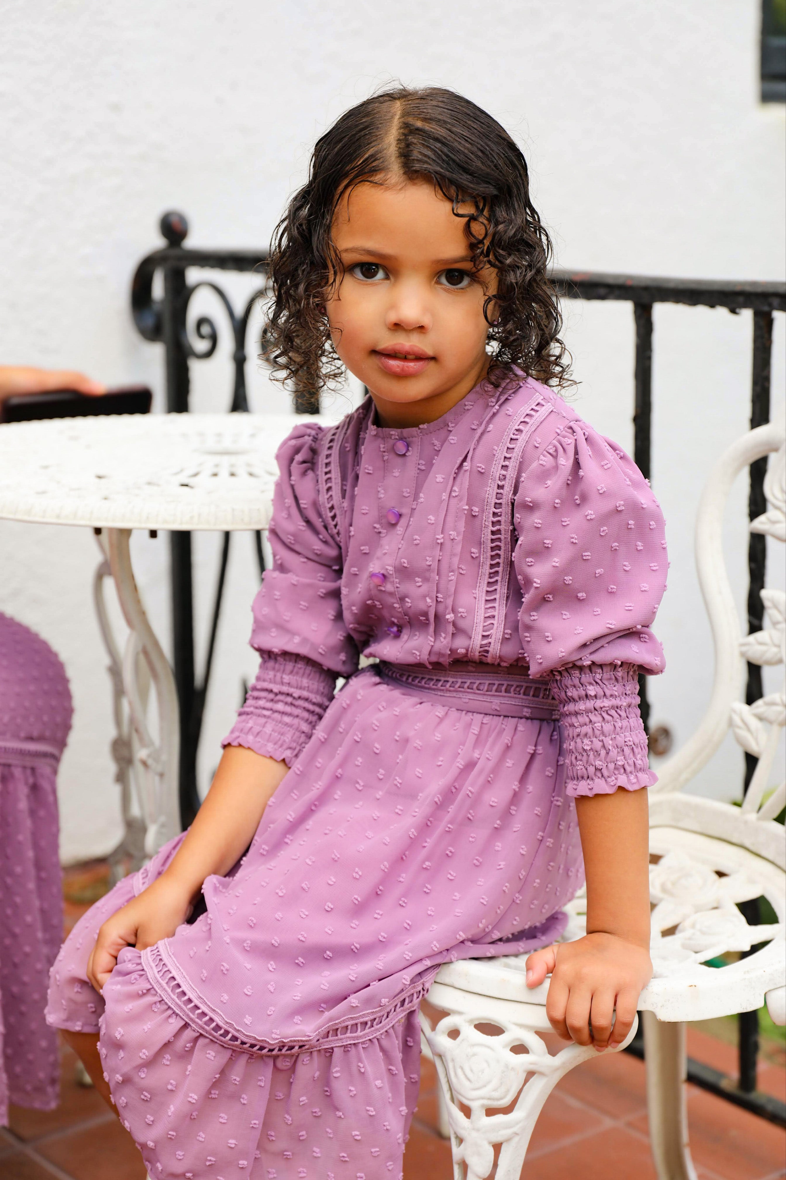 Mini Husna Embossed Maxi - Lavender