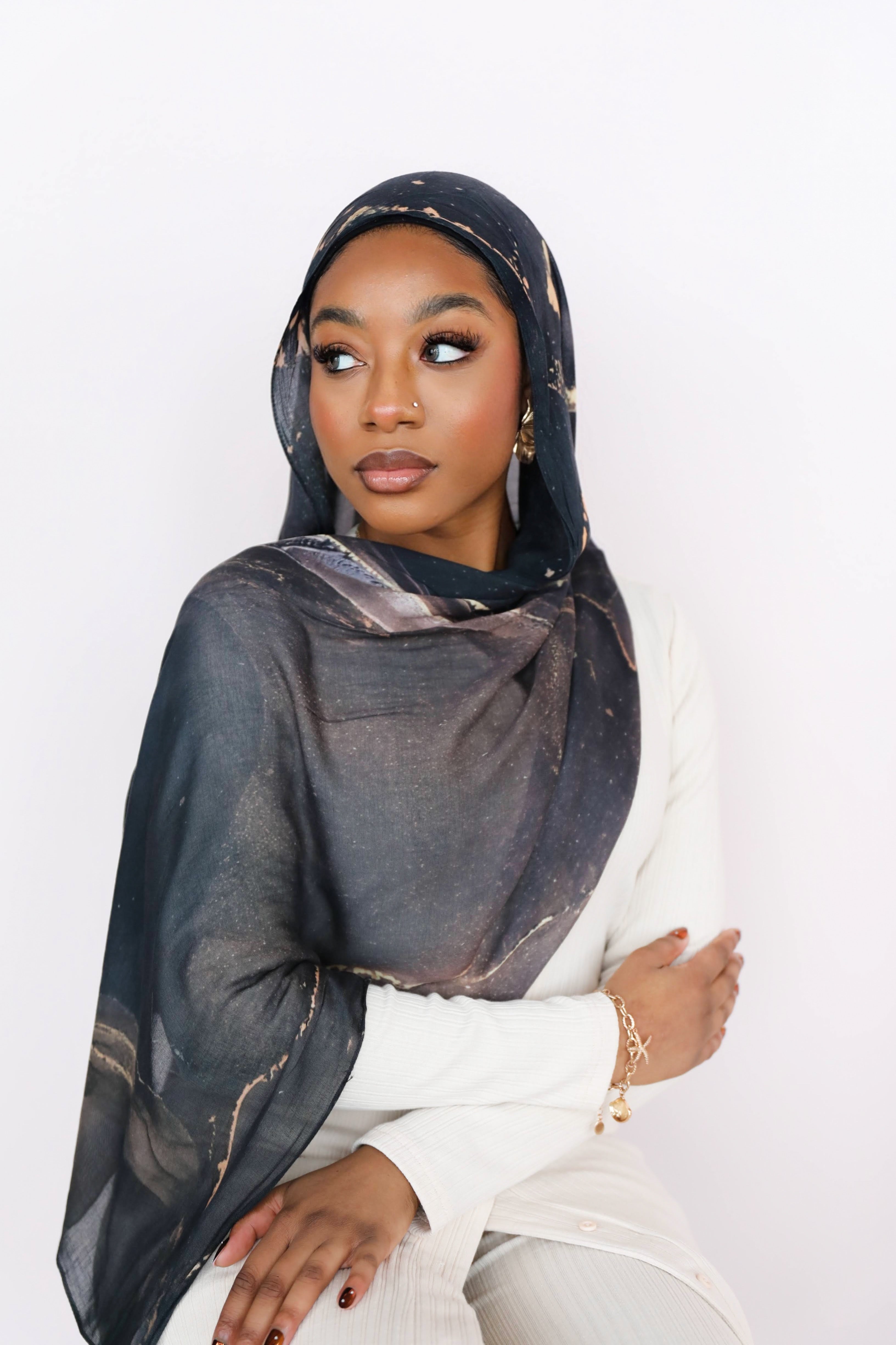 PRINTED MODAL - BLACK AURORA