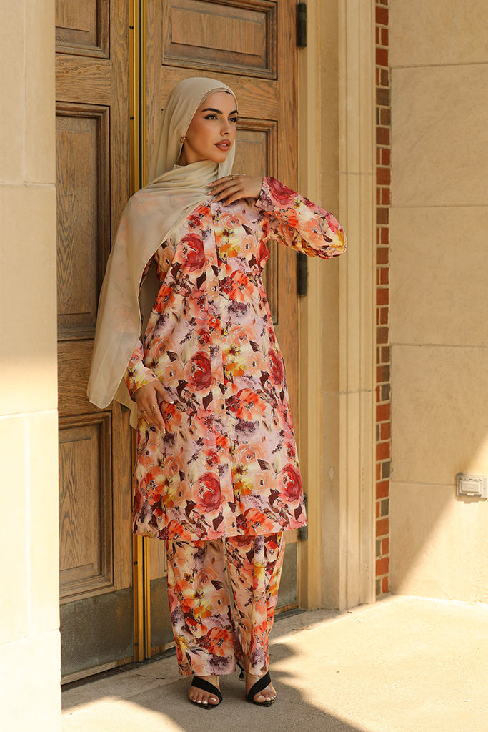 Multi ColorNawar Two Piece Set