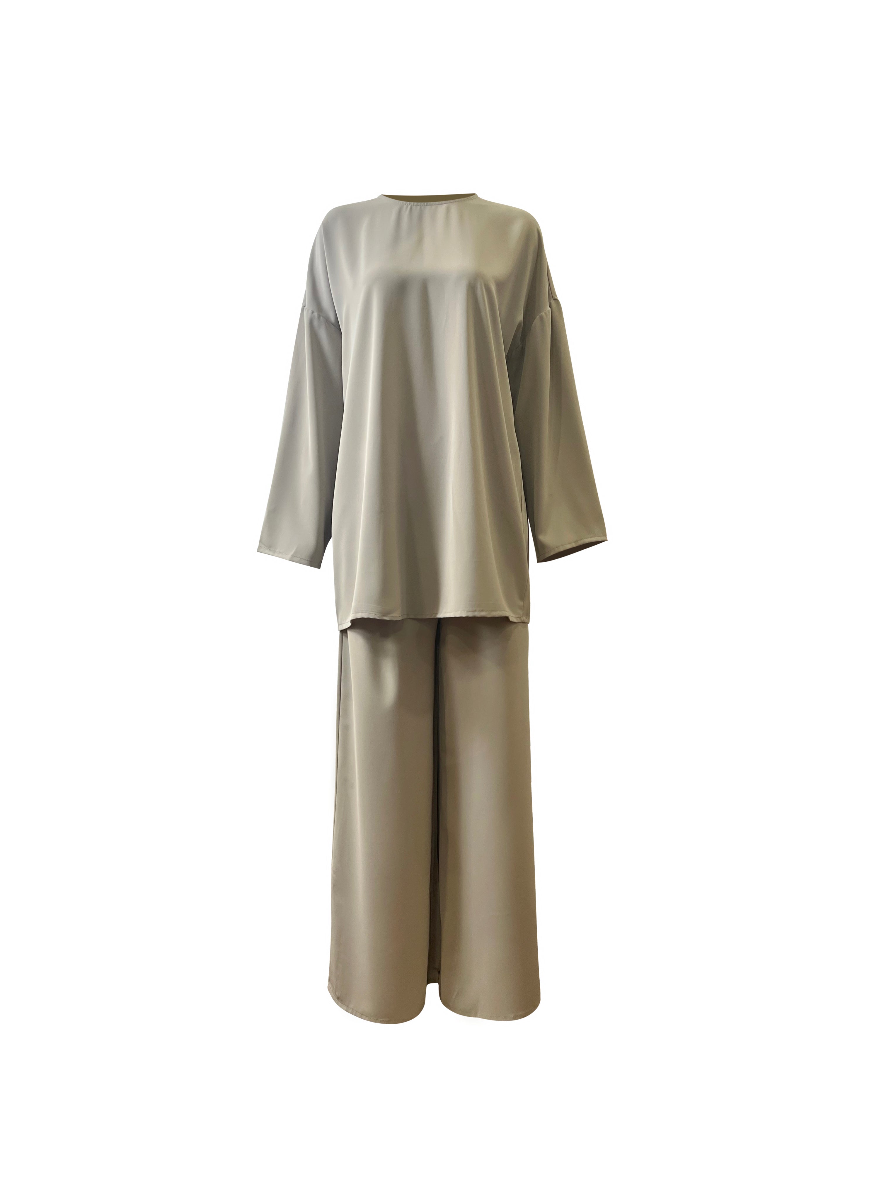 Serene Three Piece Abaya Matching Set - Moonstone