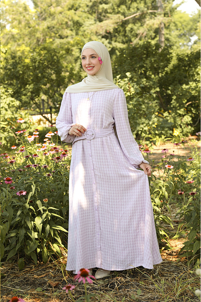 Rania Textured Maxi Dress - Lilac Whisper