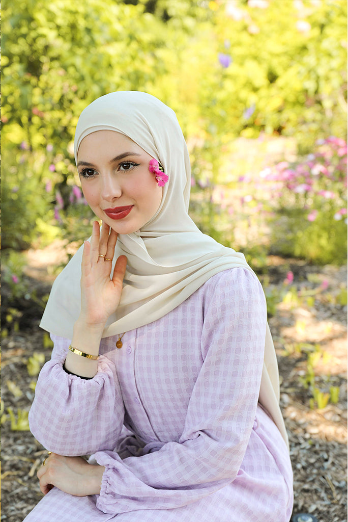 Rania Textured Maxi Dress - Lilac Whisper