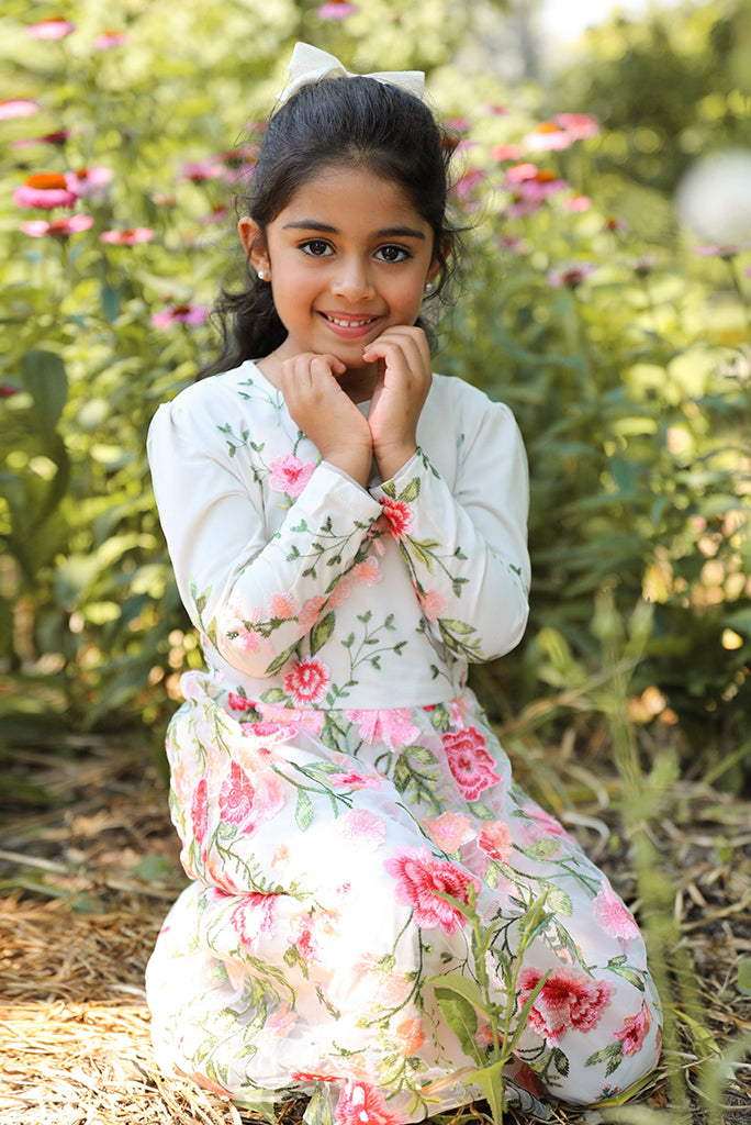 Mini Marseille Embroidered Maxi Gown