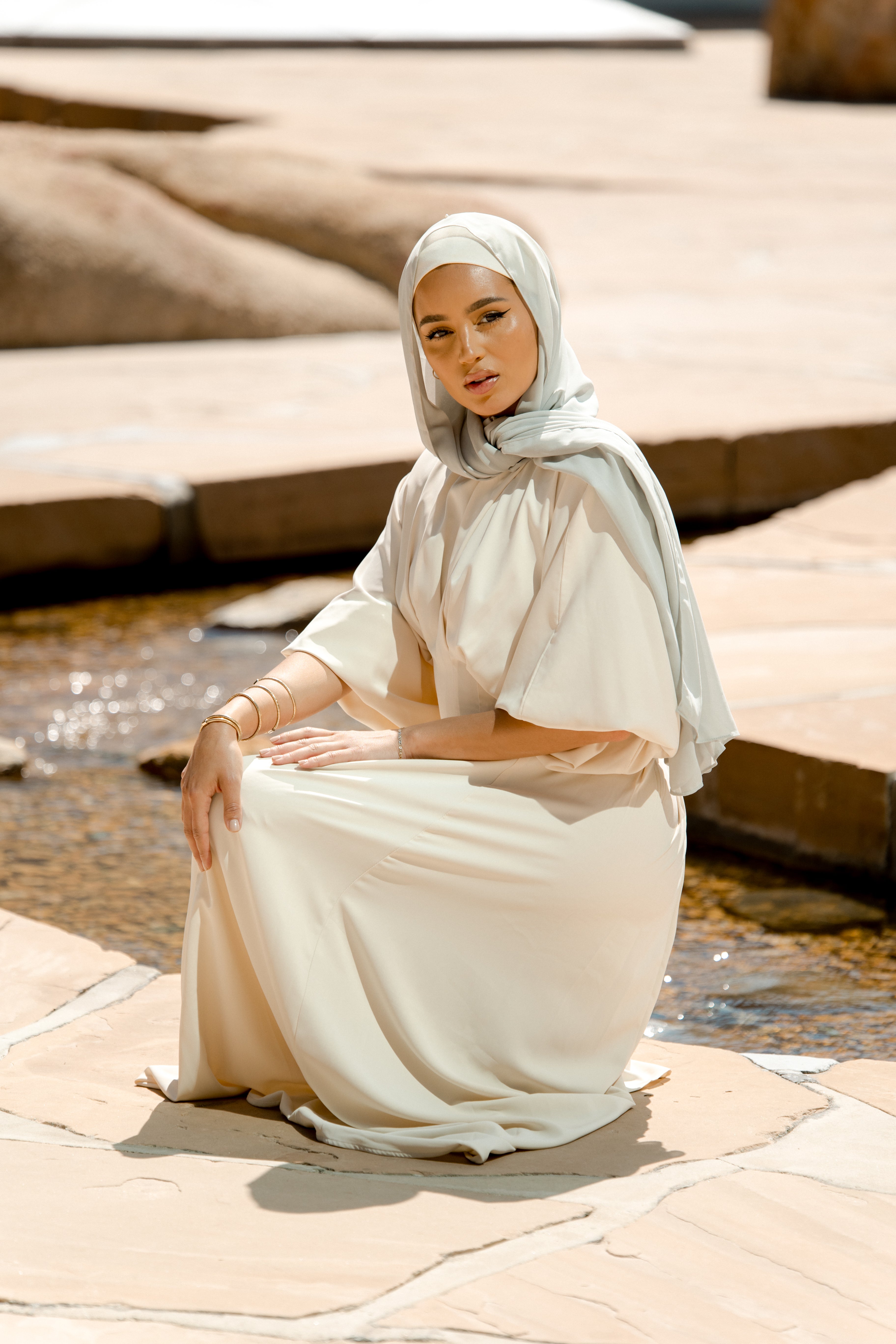 Elmas Maxi Dress - Cream