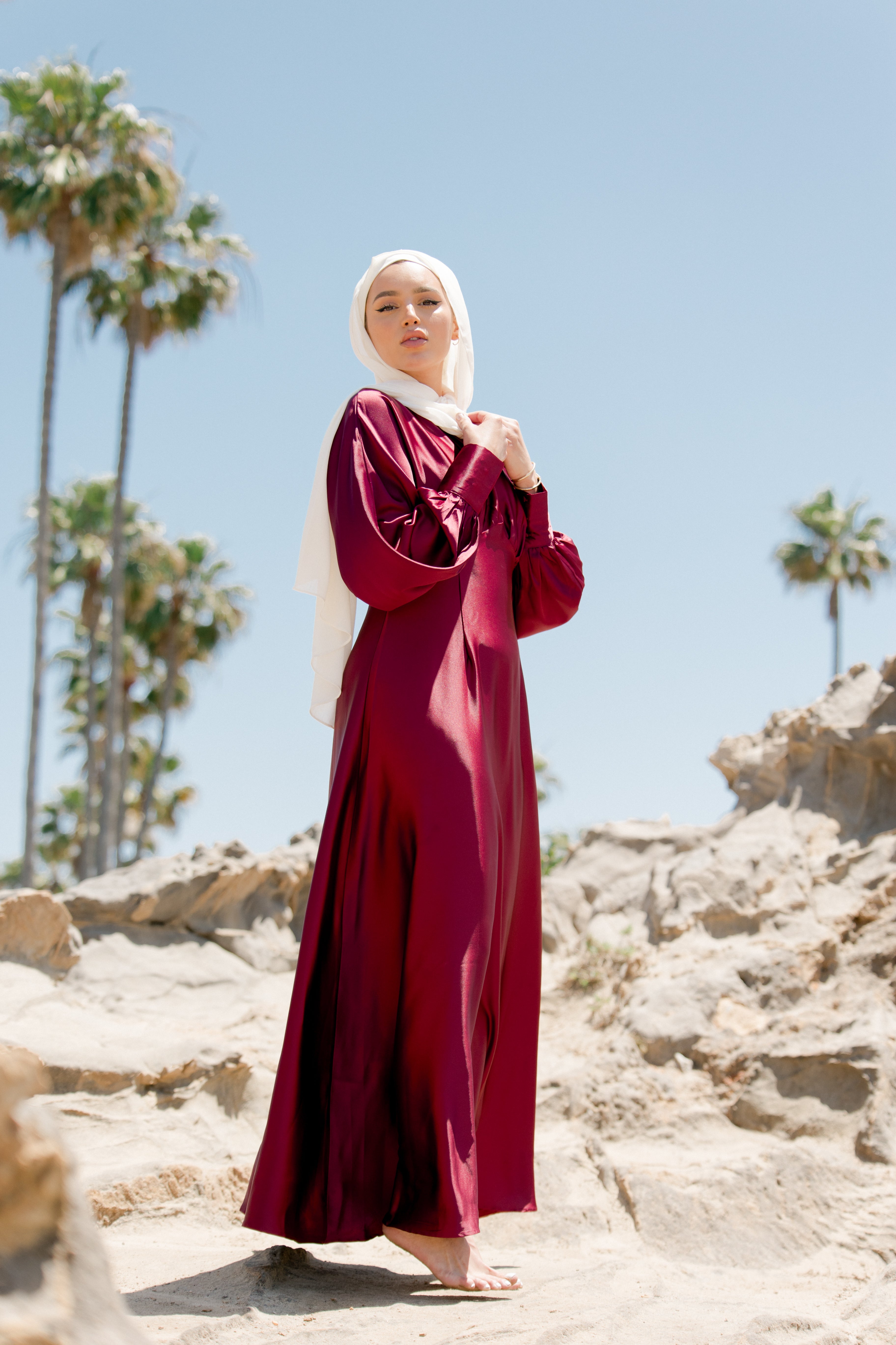 Imelda Batwing Dress - Ruby