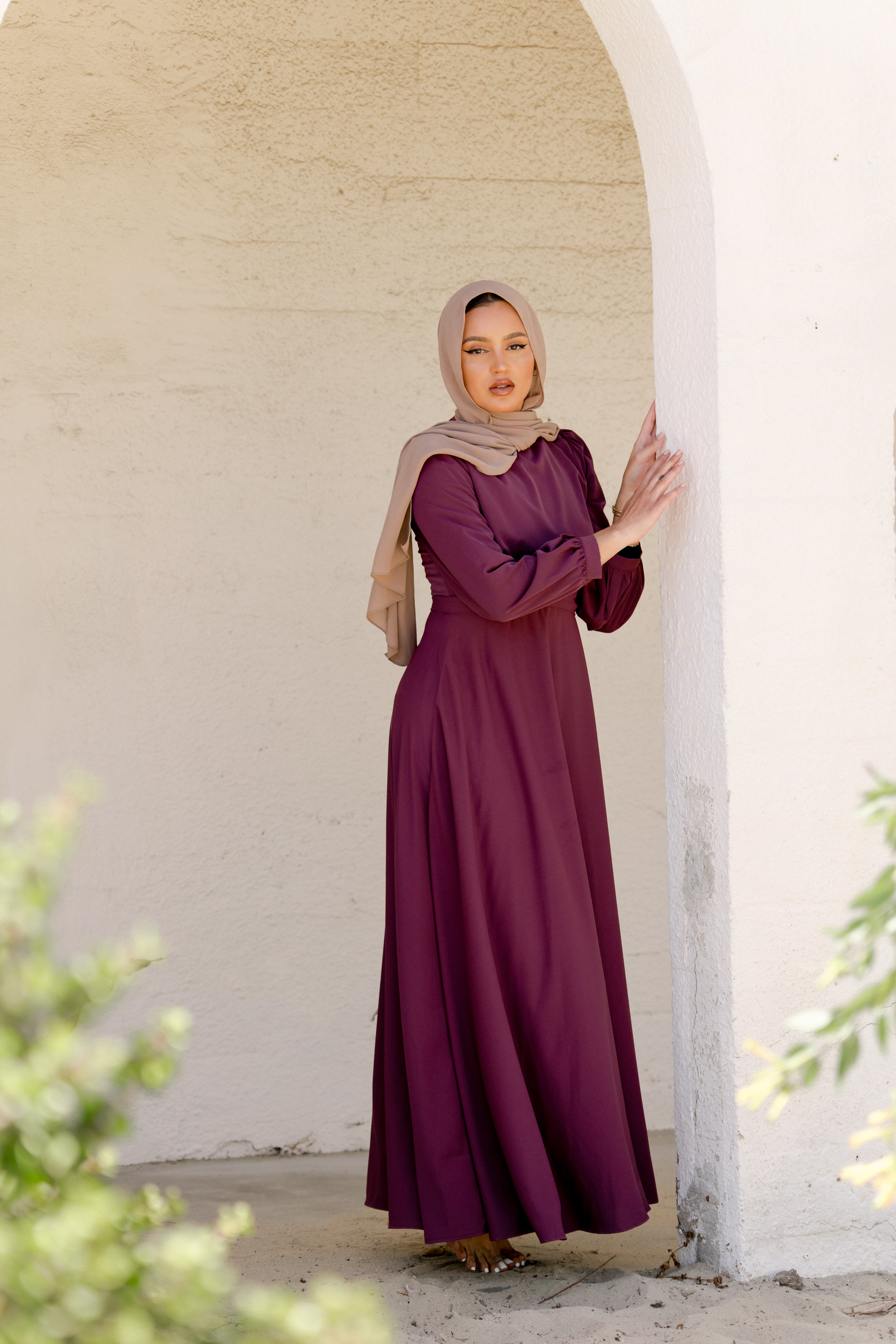 Imani Wrap Maxi Dress - Plum