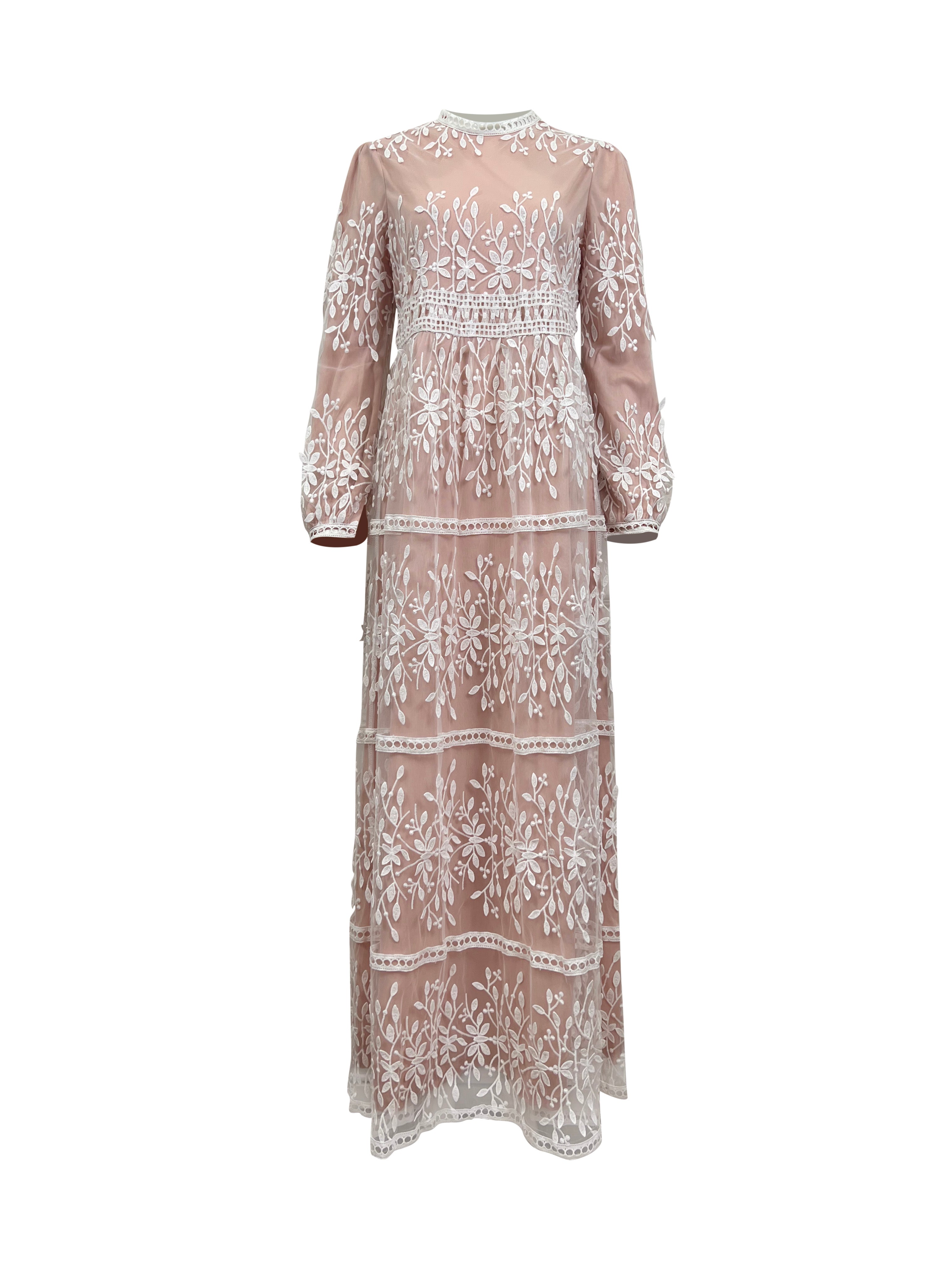 Avery Lace Maxi Dress - Kashmiri Chai