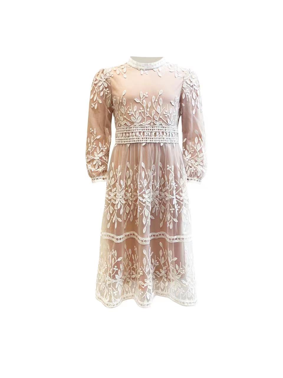 Mini Avery Lace Maxi Dress - Kashmiri Chai