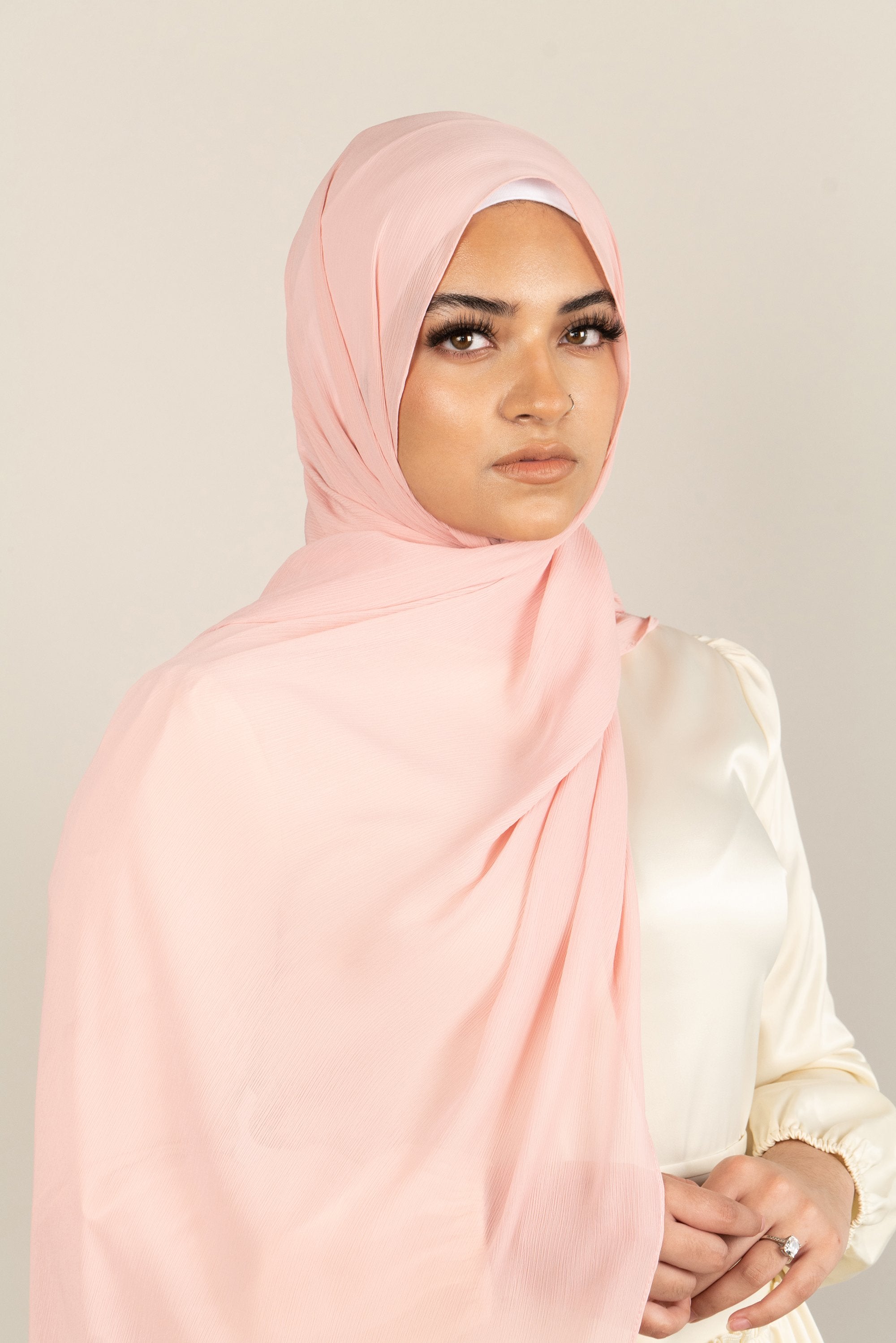 BABY PINK Crepe Chiffon – Niswa Fashion