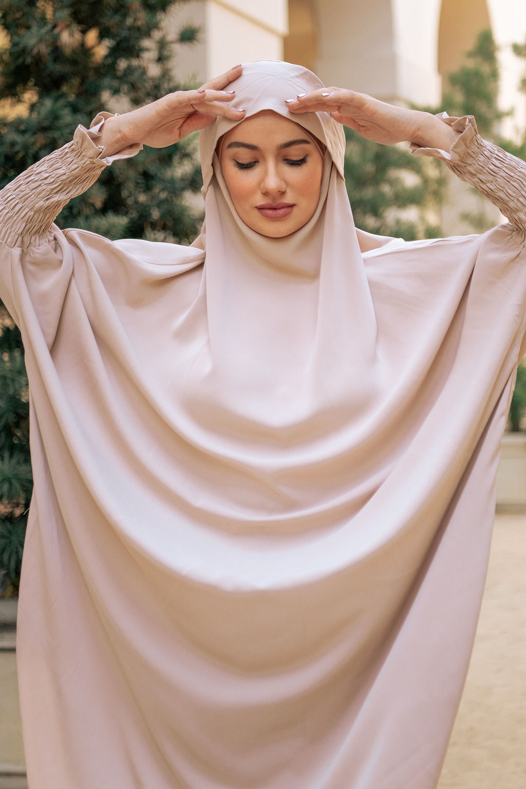 Salamah Two Piece Prayer Set - Beige