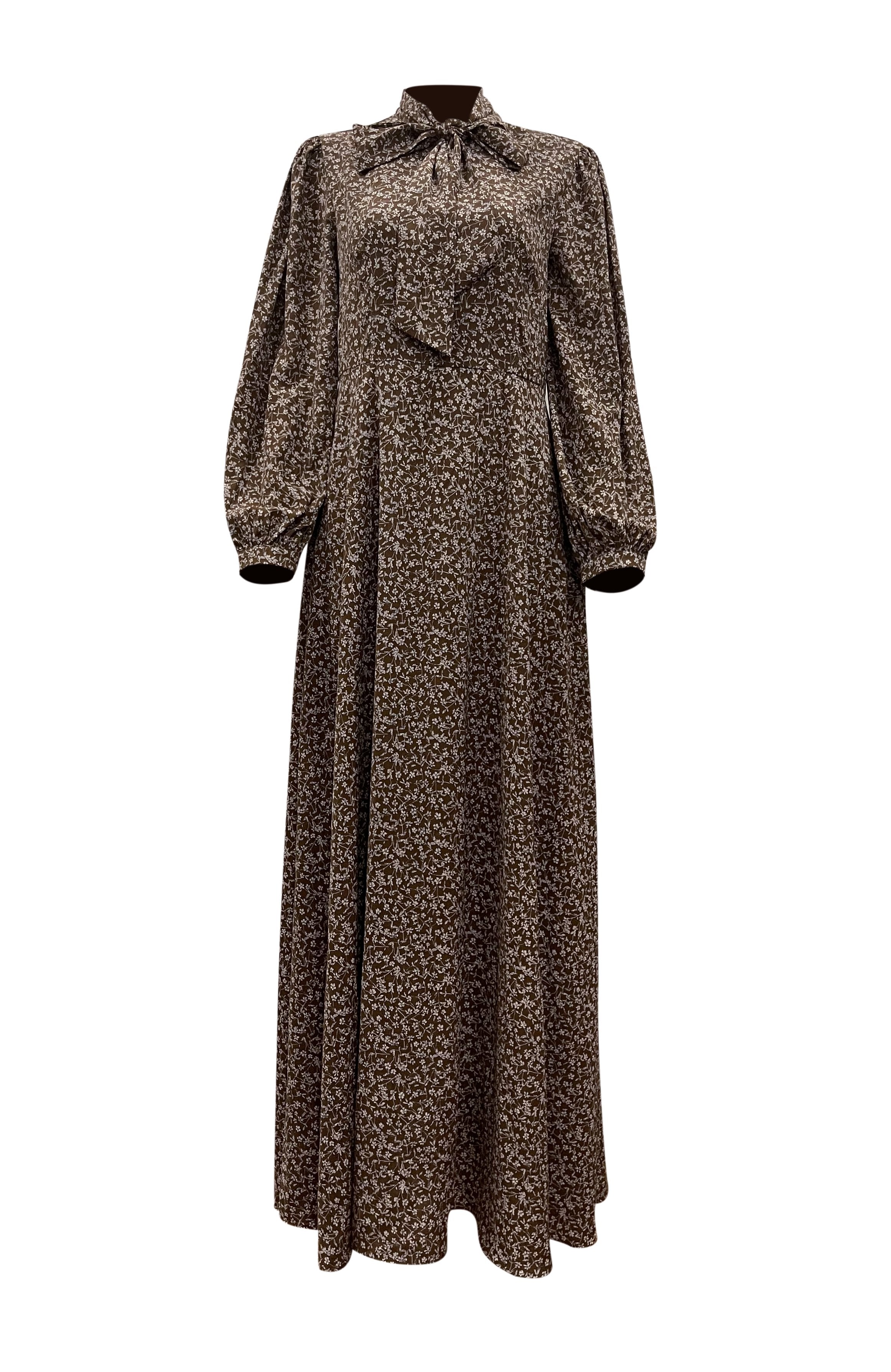 Daisy Dreams Maxi Dress - Chocolate-Niswa Fashion