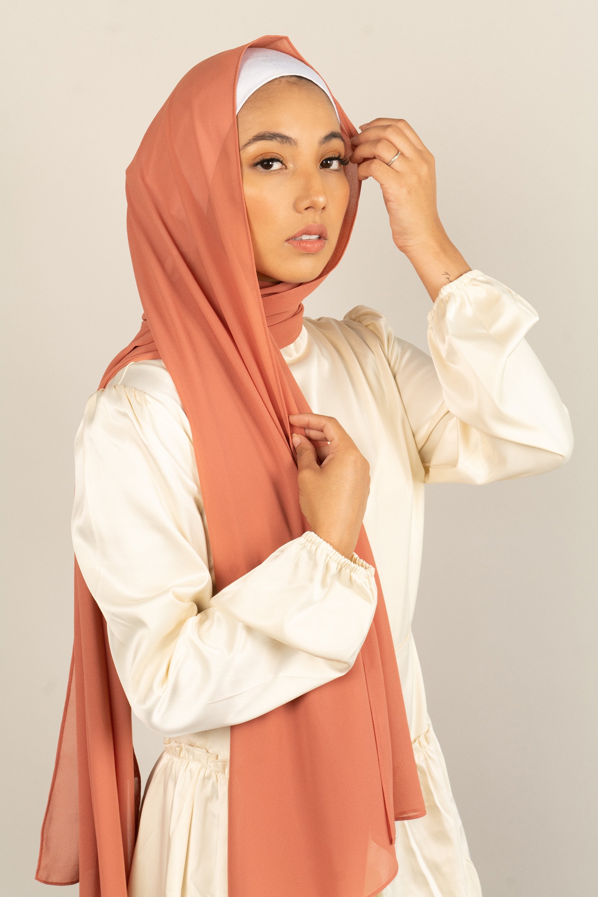EMBERGLOW Georgette Chiffon Scarf-AllScarves-Niswa Fashion