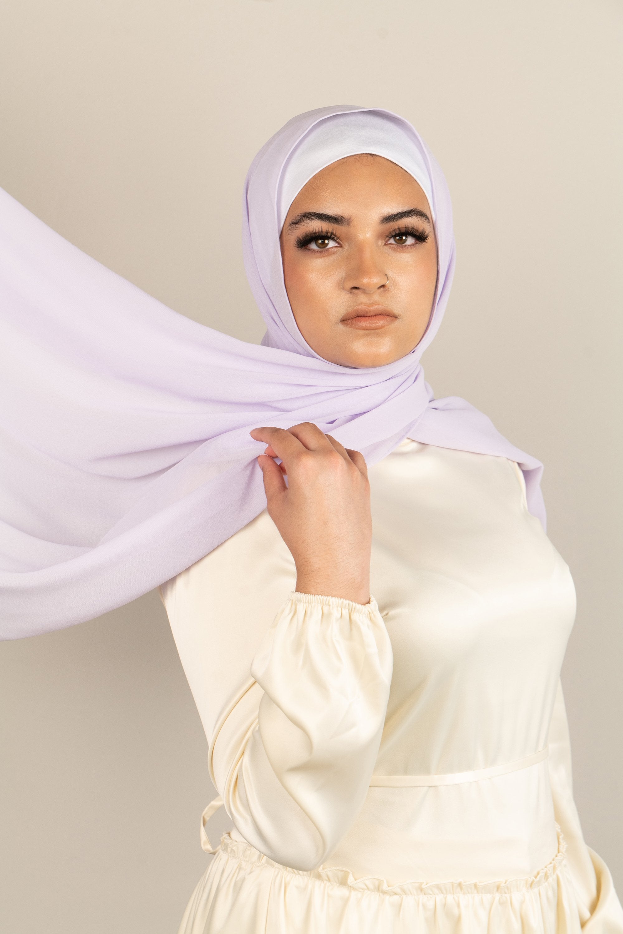 LILACIA Georgette Chiffon Scarf-AllScarves-Niswa Fashion