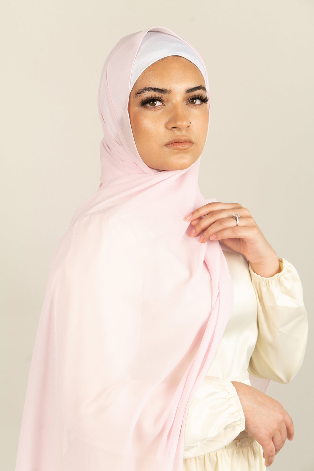 LOTUS PETAL Georgette Chiffon Scarf-AllScarves-Niswa Fashion