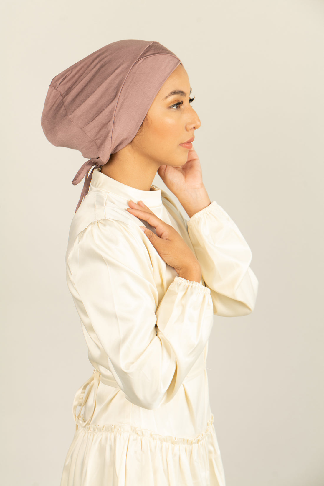 Tie Back Hijab Cap - Mocha