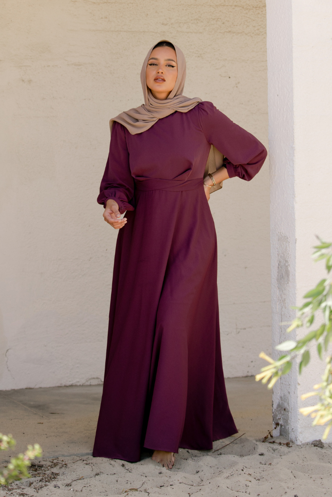 Imani Wrap Maxi Dress - Plum