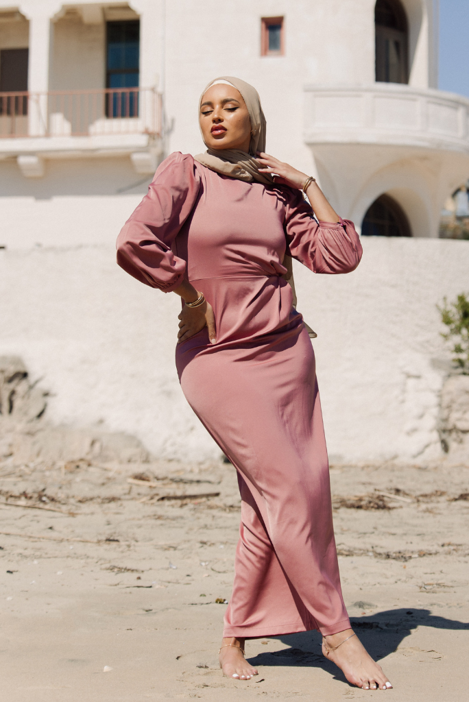 Natalia Luxe Maxi Gown Coral